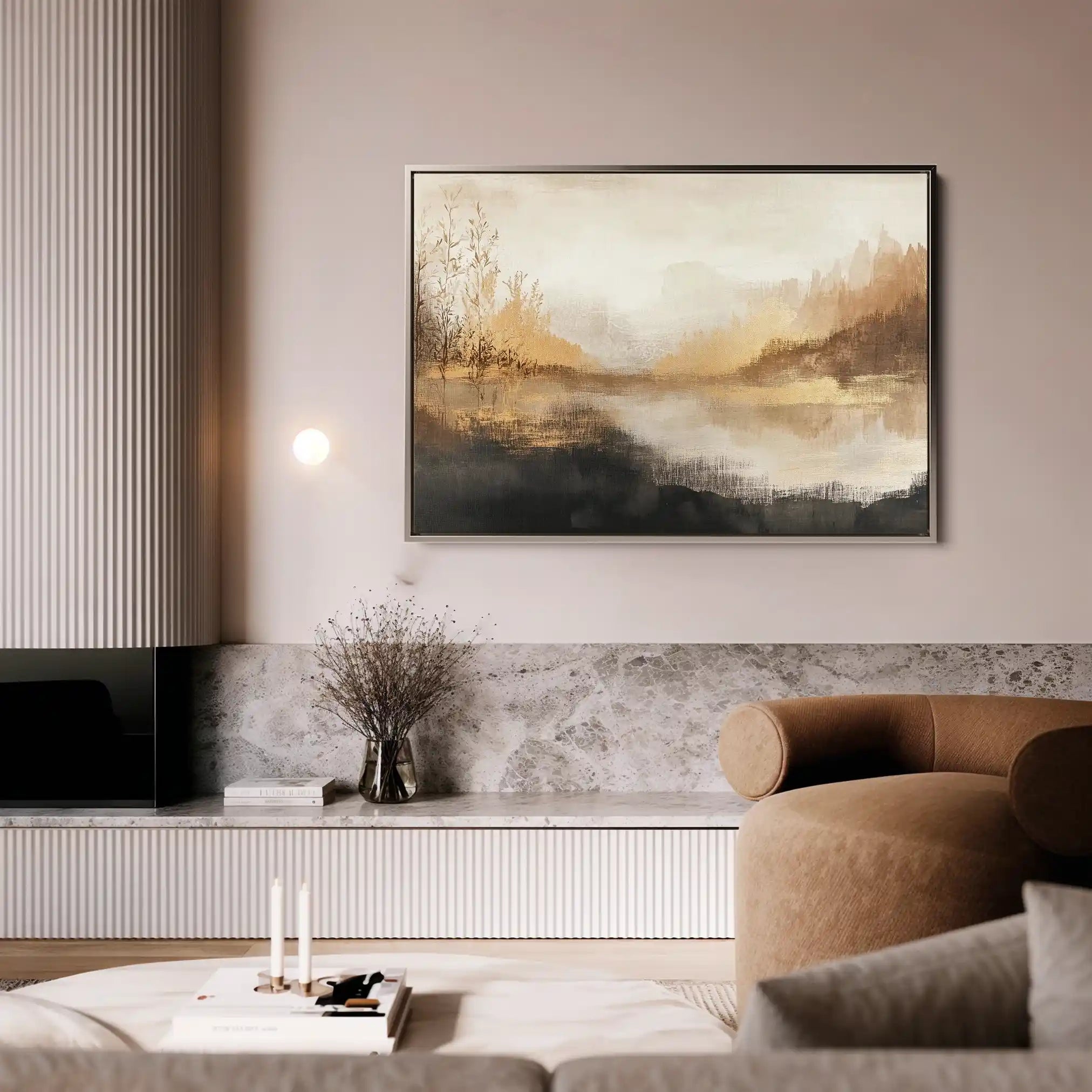 Abstract 458 Canvas Art 18" x 24" / 45 x 60 cm / Black