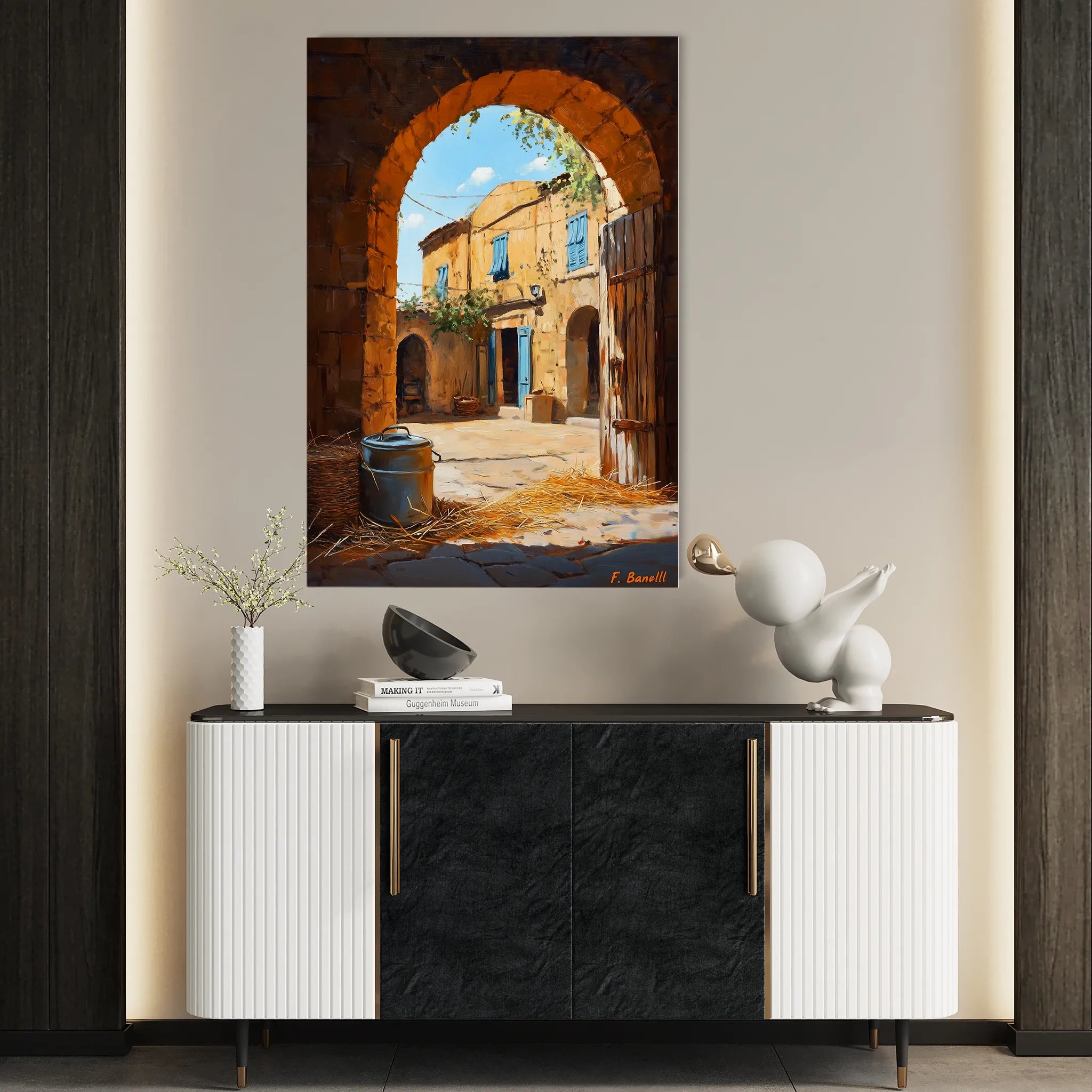 Landscape 459 Canvas Art 18" x 24" / 45 x 60 cm / Black