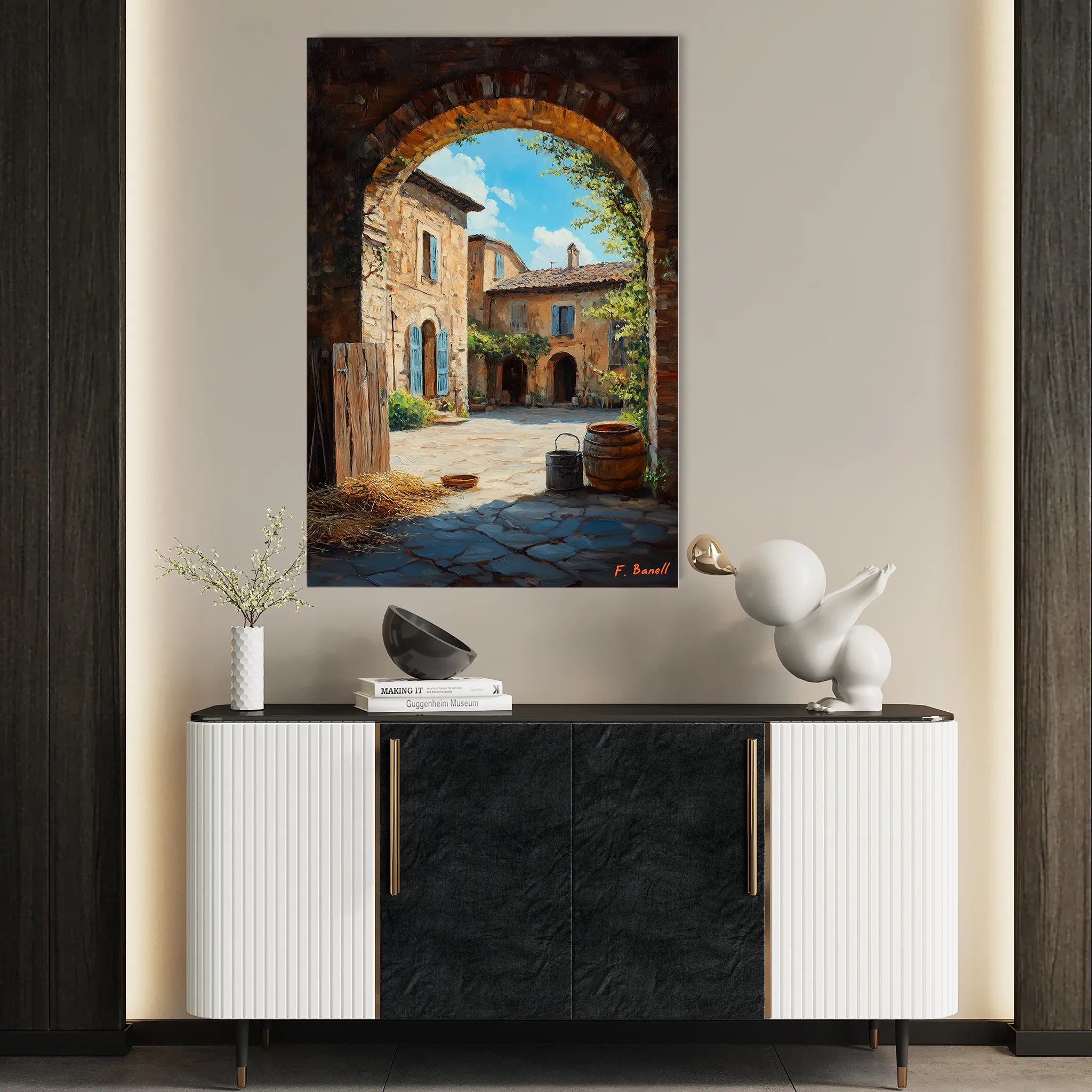 Landscape 460 Canvas Art 18" x 24" / 45 x 60 cm / Black