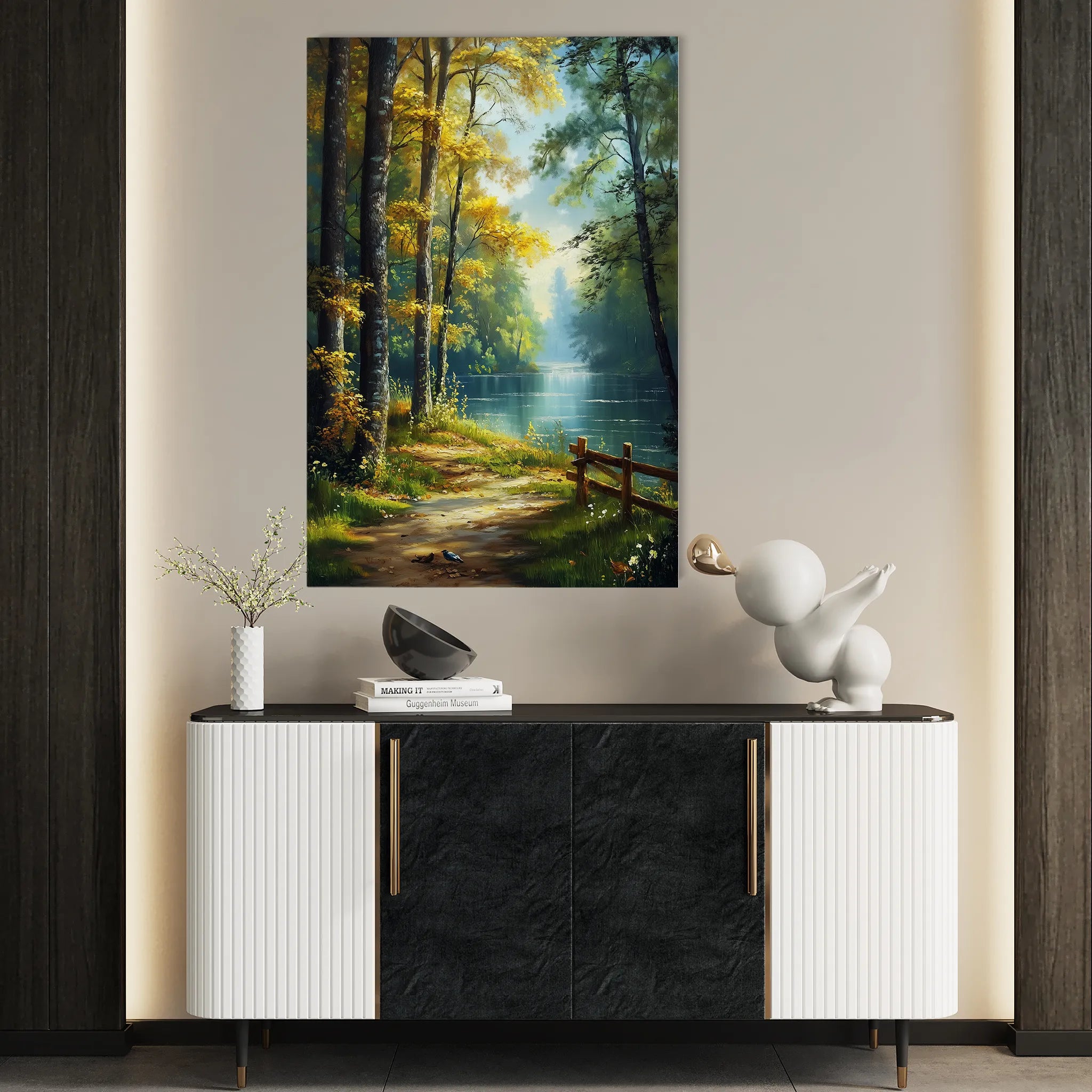 Landscape 461 Canvas Art 18" x 24" / 45 x 60 cm / Black