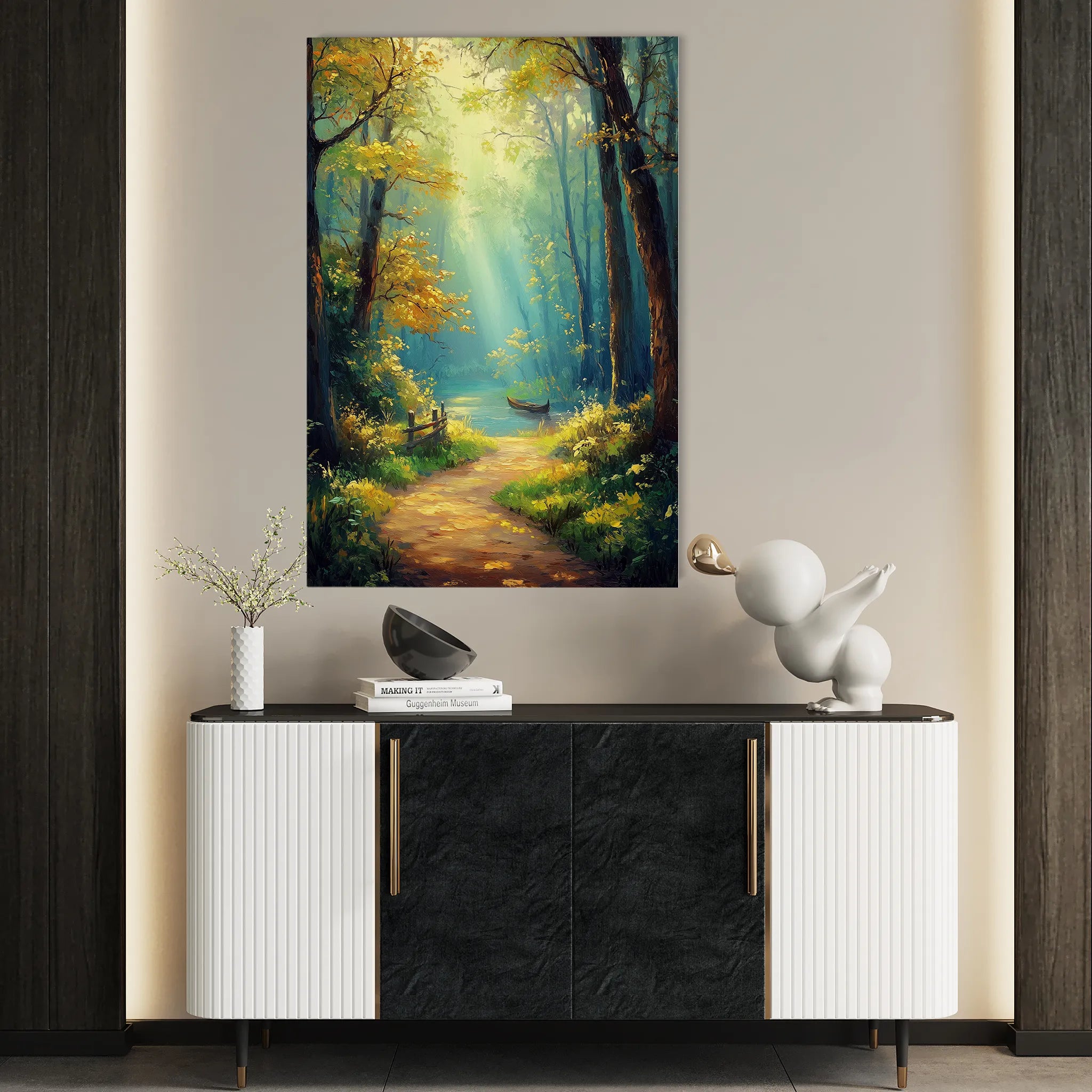 Landscape 462 Canvas Art 18" x 24" / 45 x 60 cm / Black
