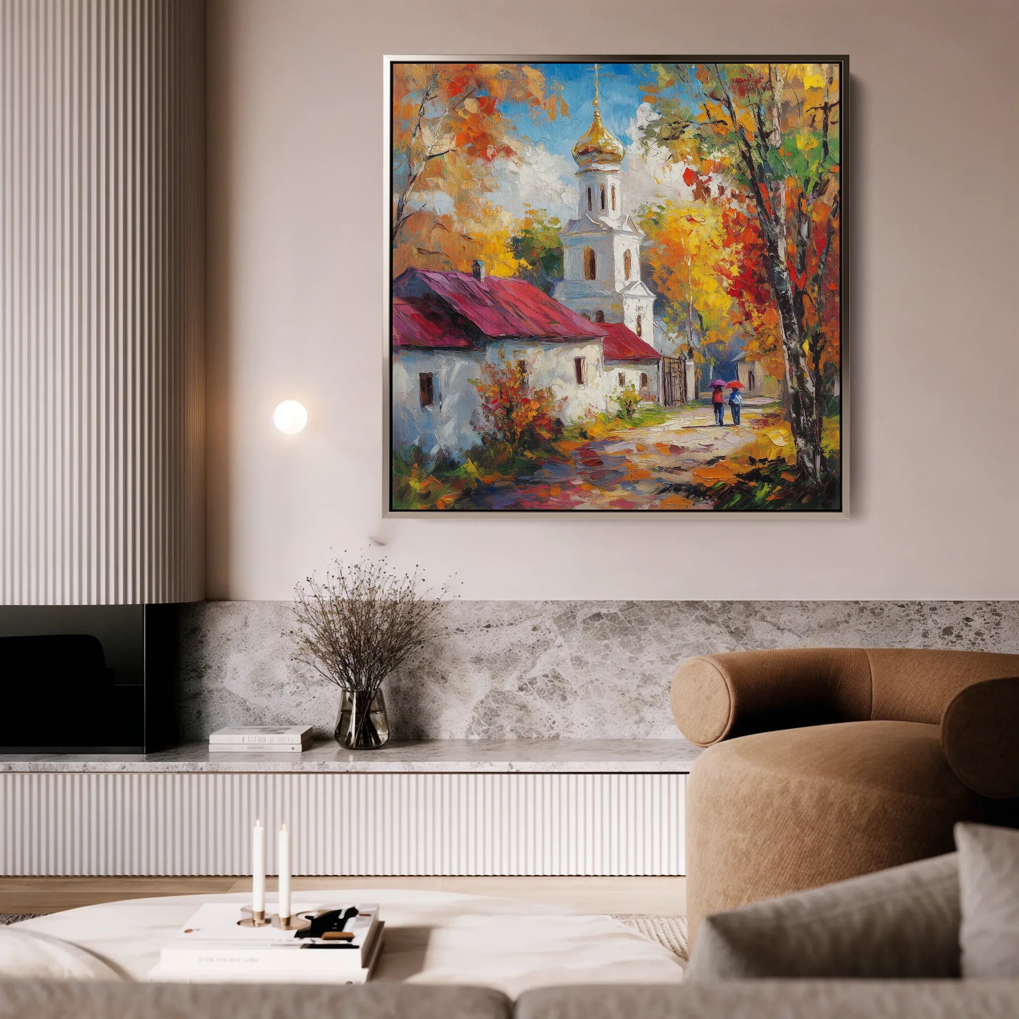 Landscape 464 Canvas Art 16" x 16" / 40 x 40 cm / Black
