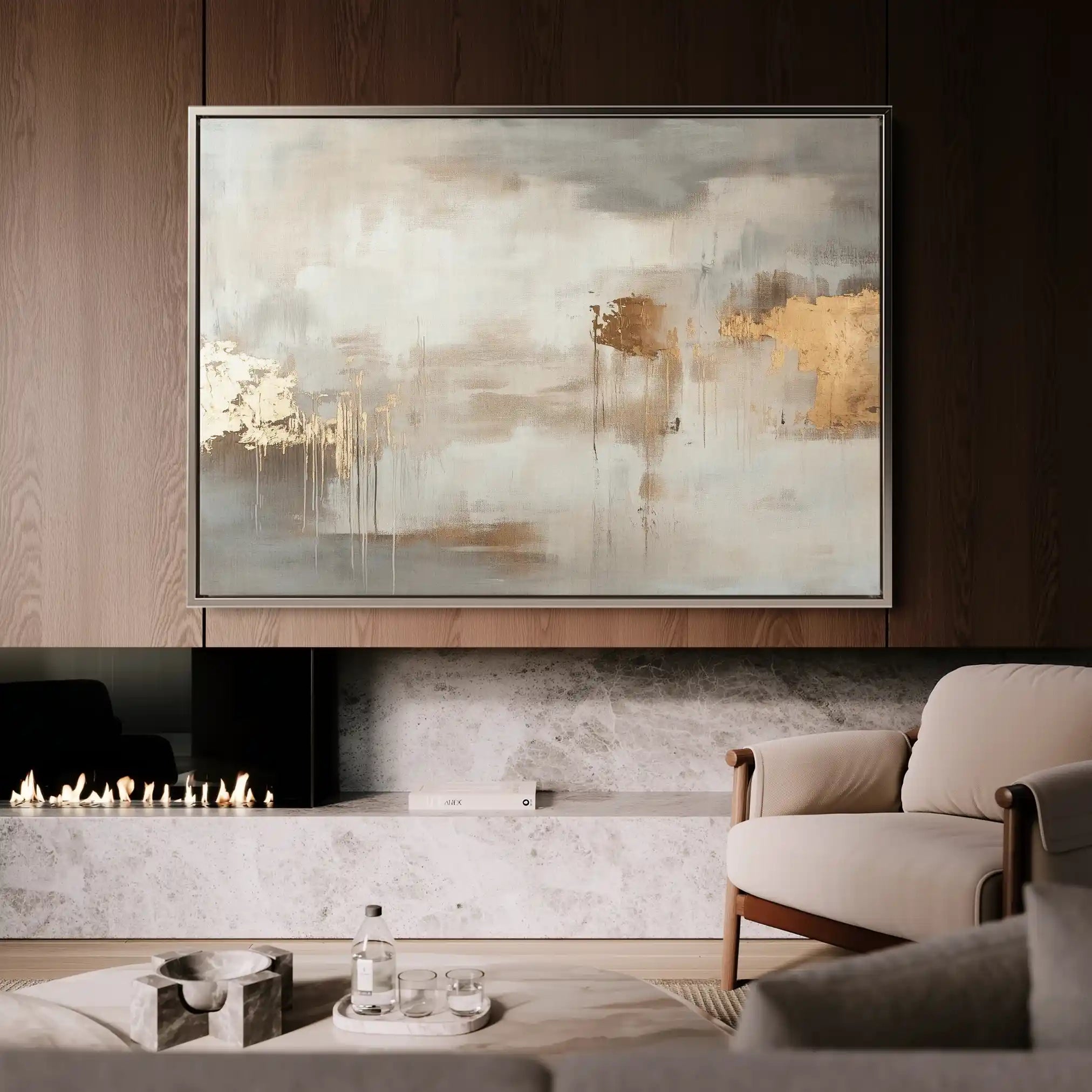 Abstract 465 Canvas Art 18" x 24" / 45 x 60 cm / Black