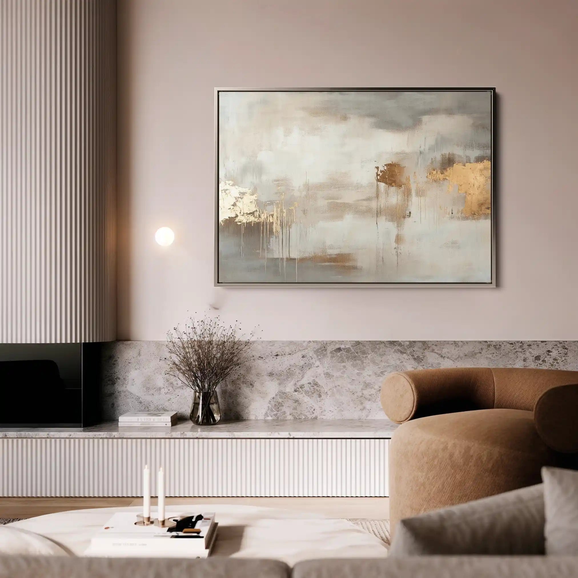 Abstract 465 Canvas Art 18" x 24" / 45 x 60 cm / Black