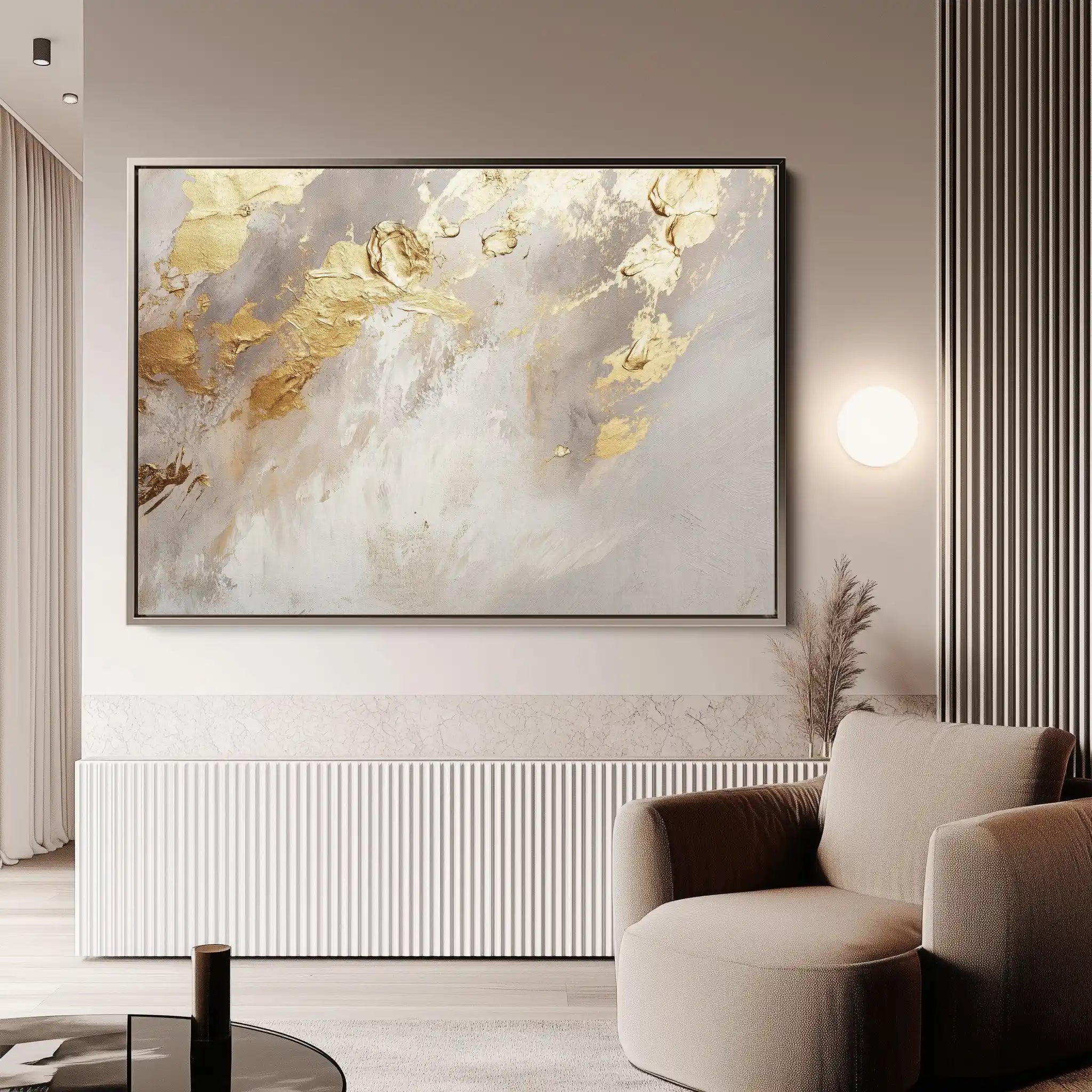 Abstract 466 Canvas Art 18" x 24" / 45 x 60 cm / Black