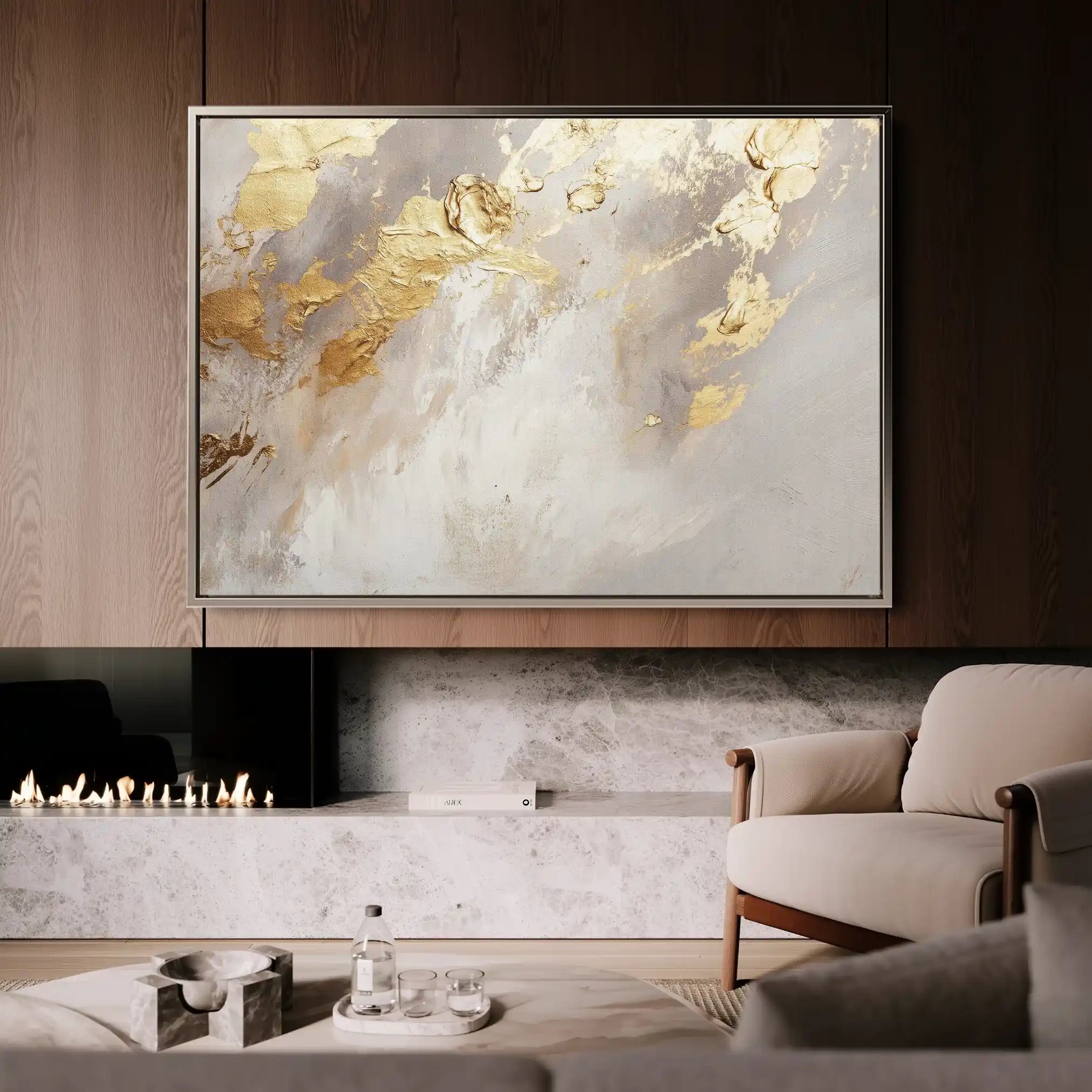 Abstract 466 Canvas Art 18" x 24" / 45 x 60 cm / Black
