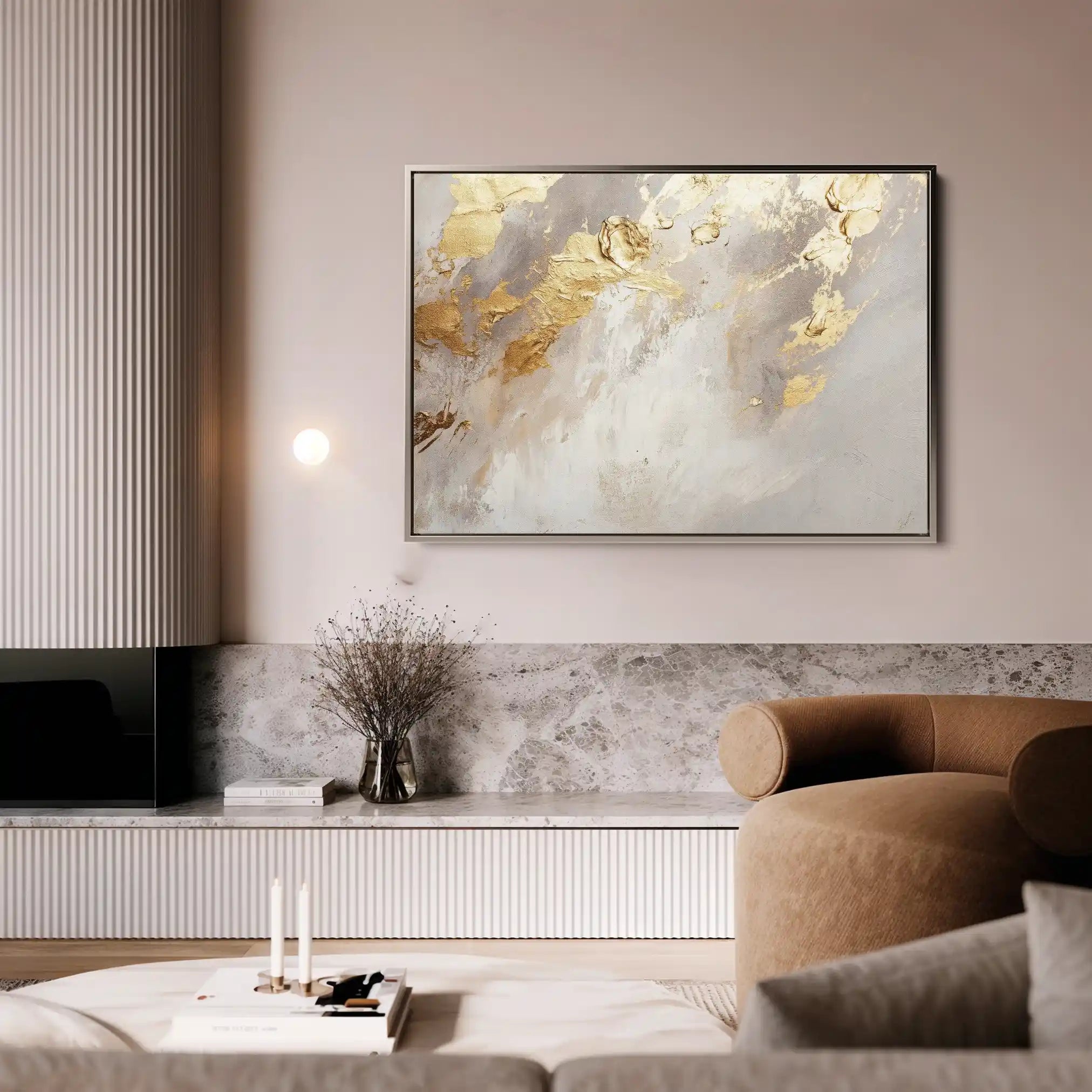 Abstract 466 Canvas Art 18" x 24" / 45 x 60 cm / Black
