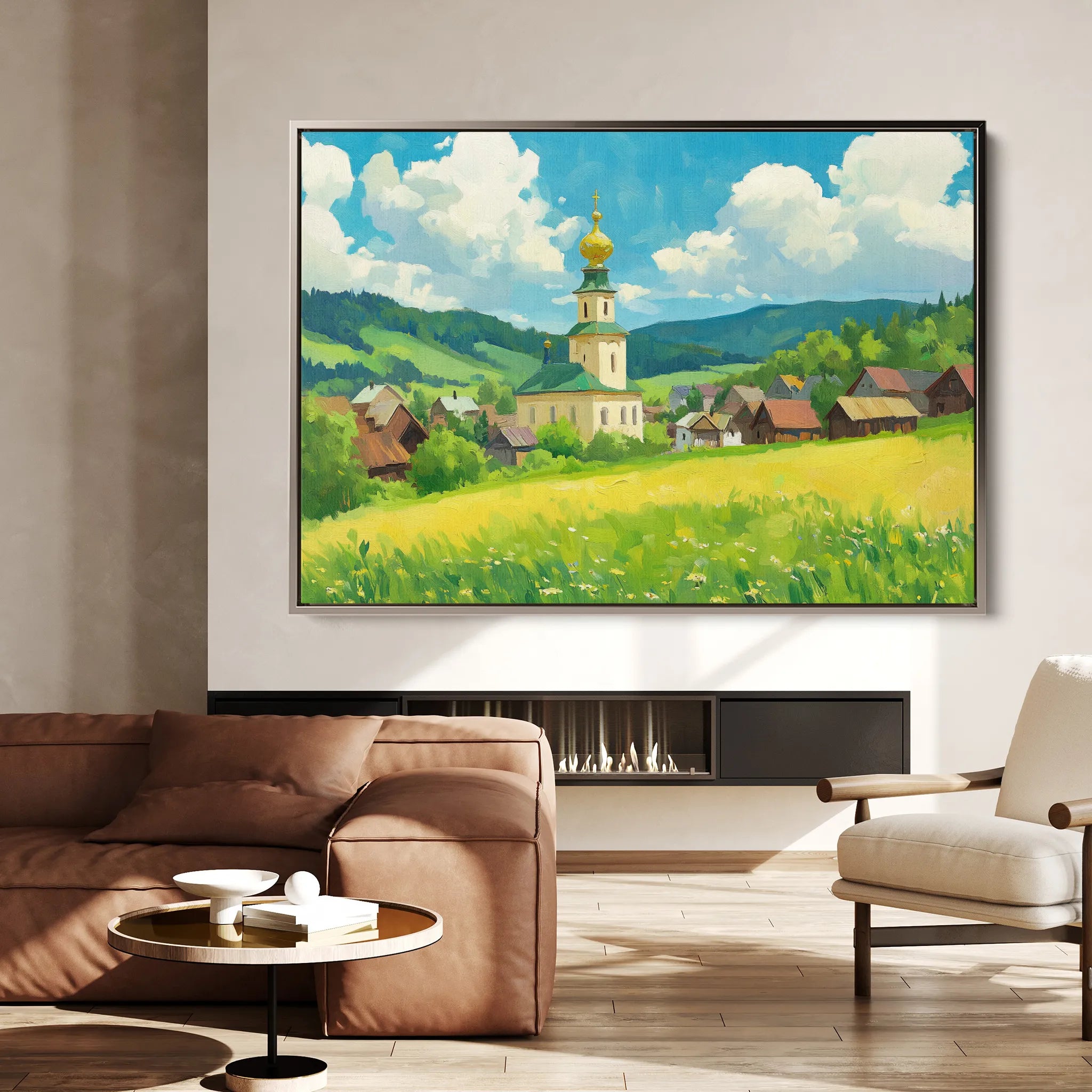 Landscape 469 Canvas Art 18" x 24" / 45 x 60 cm / Black