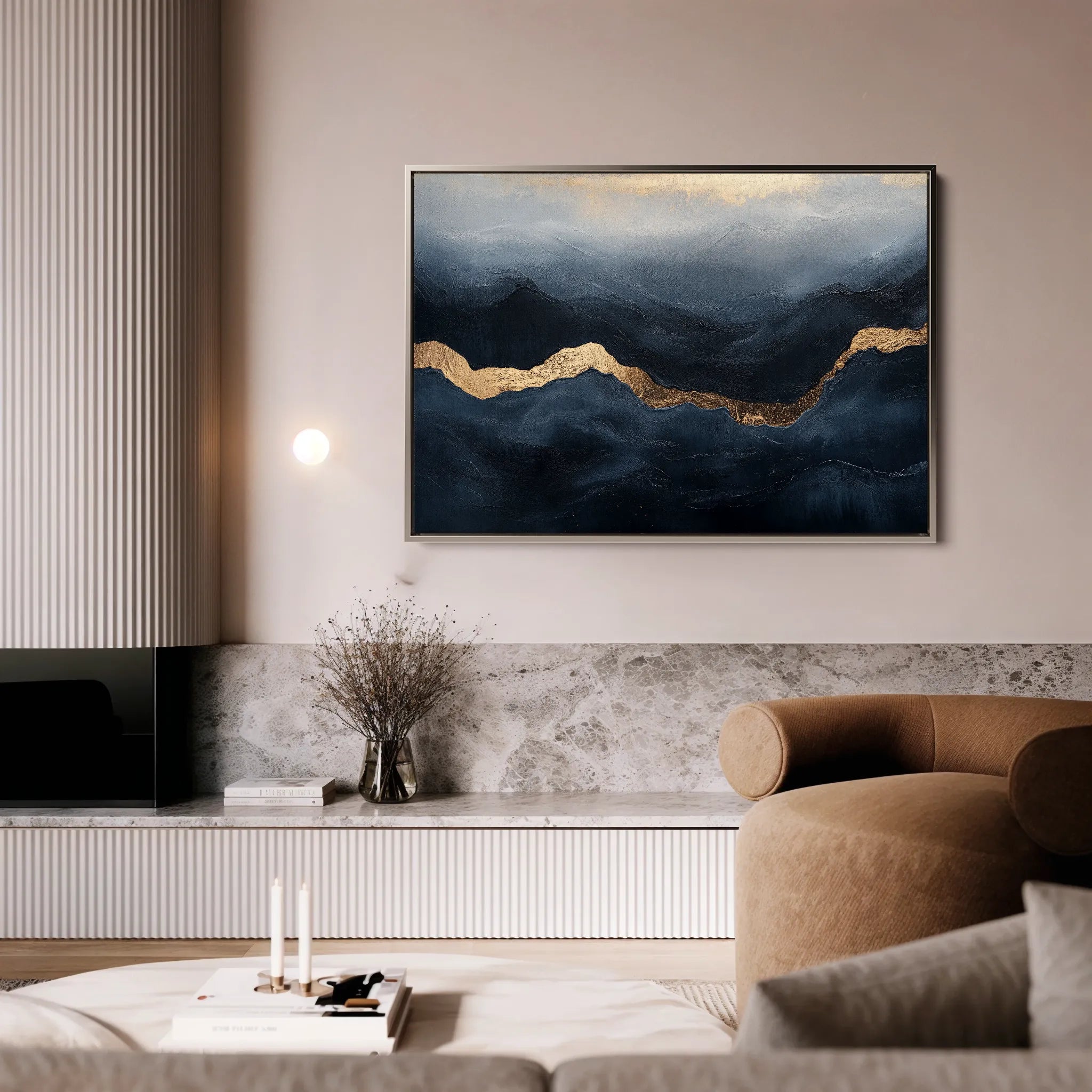 Abstract 470 Canvas Art 18" x 24" / 45 x 60 cm / Black