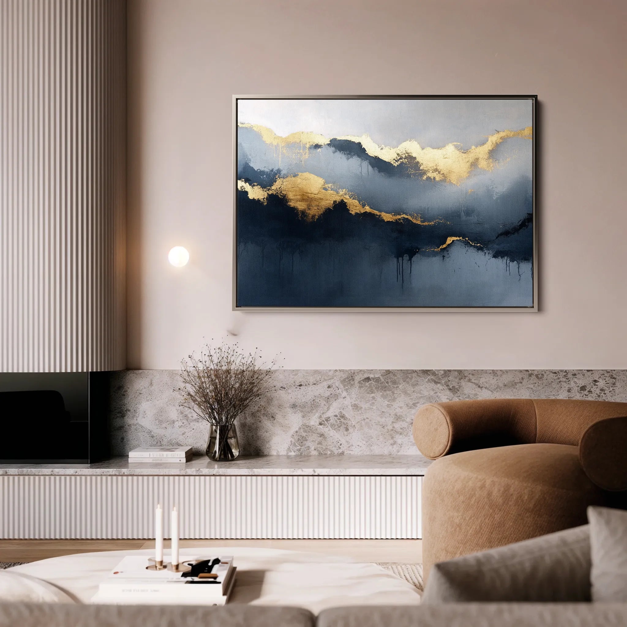 Abstract 471 Canvas Art 18" x 24" / 45 x 60 cm / Black