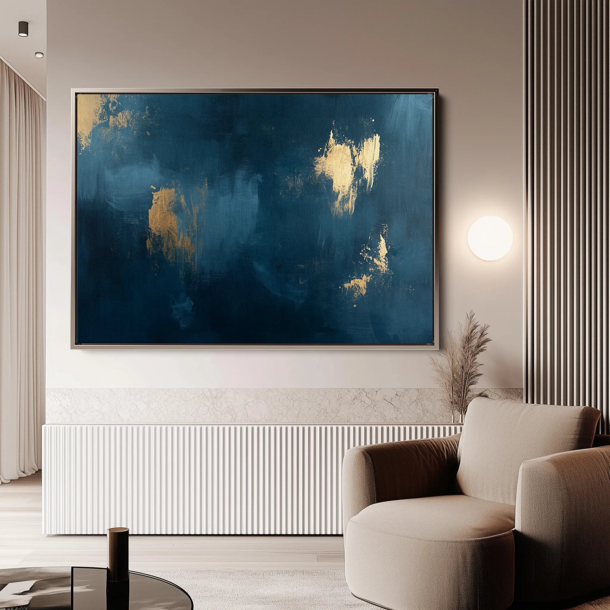 Abstract 475 Canvas Art 18" x 24" / 45 x 60 cm / Black