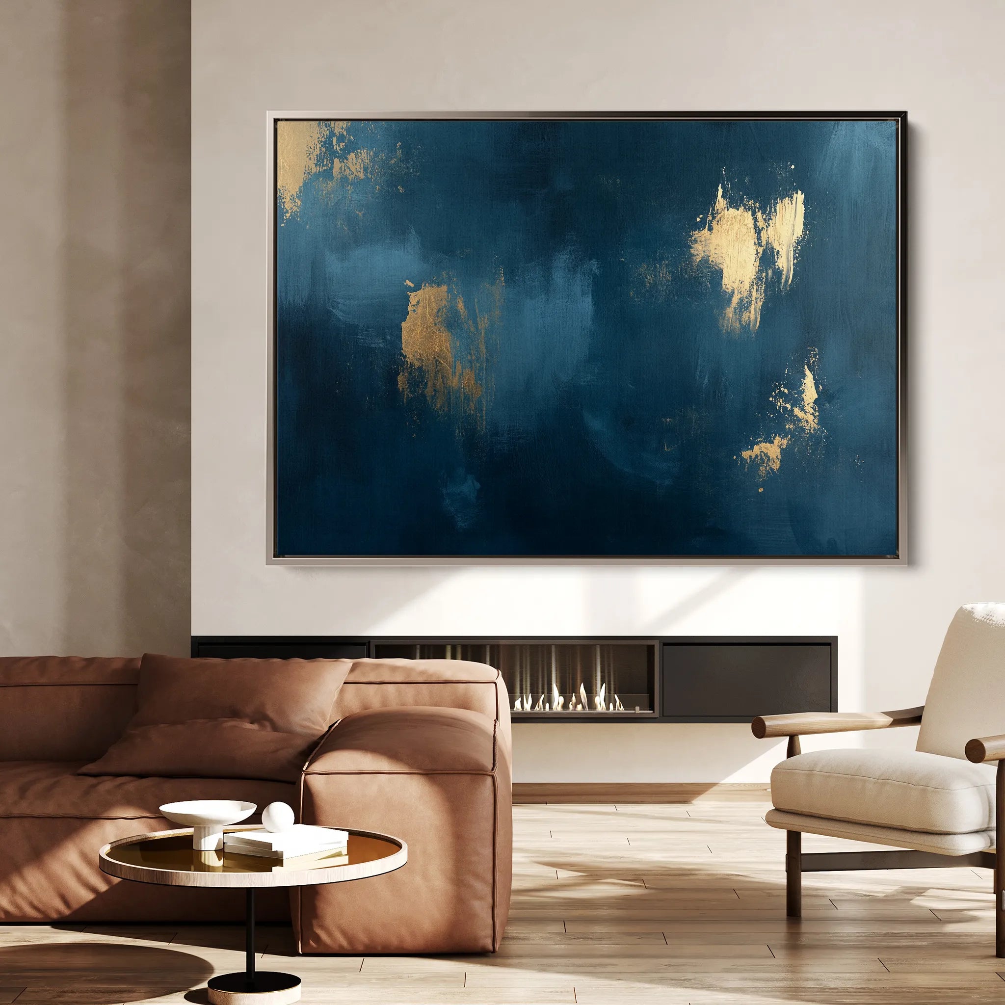 Abstract 475 Canvas Art 18" x 24" / 45 x 60 cm / Black