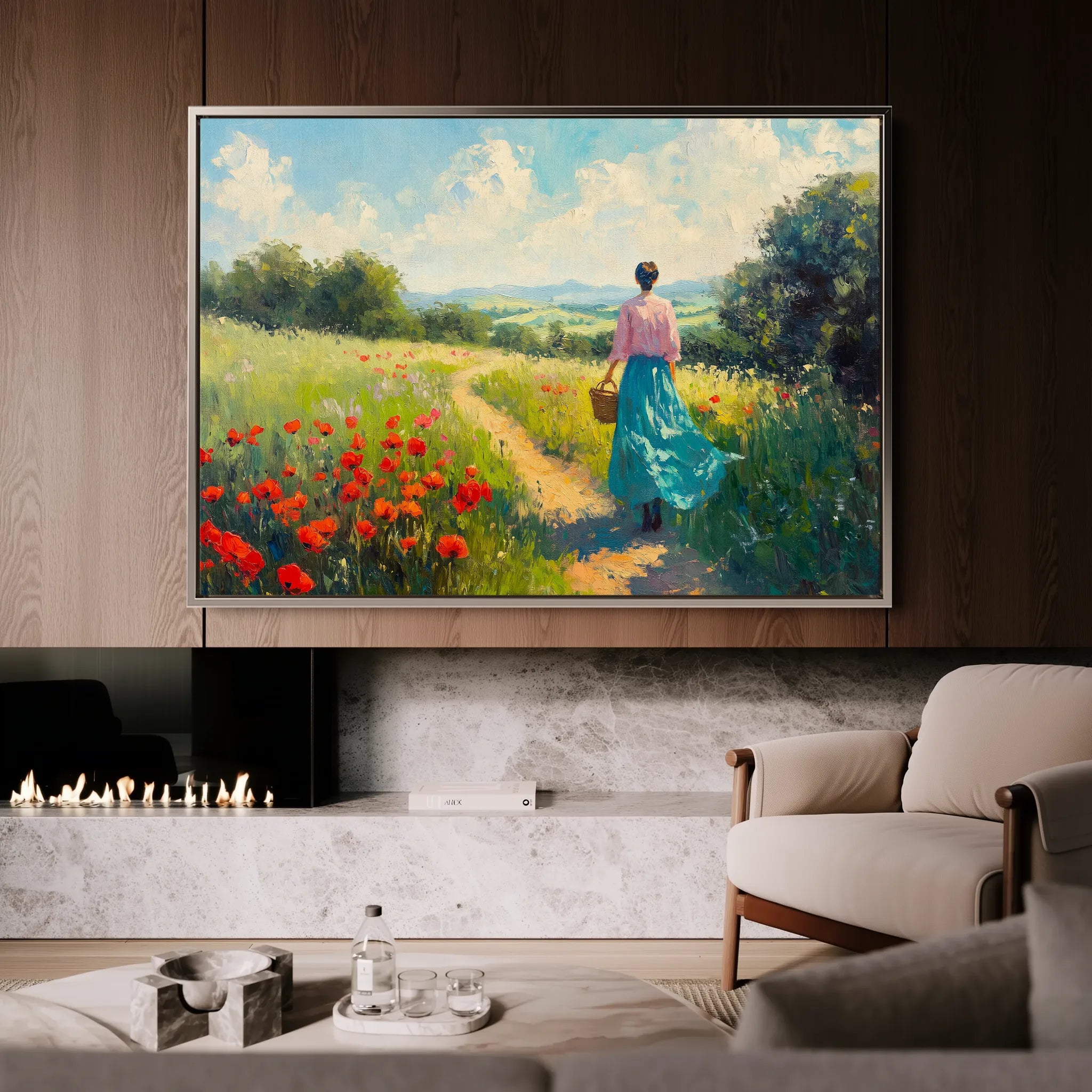 Landscape 476 Canvas Art 18" x 24" / 45 x 60 cm / Black