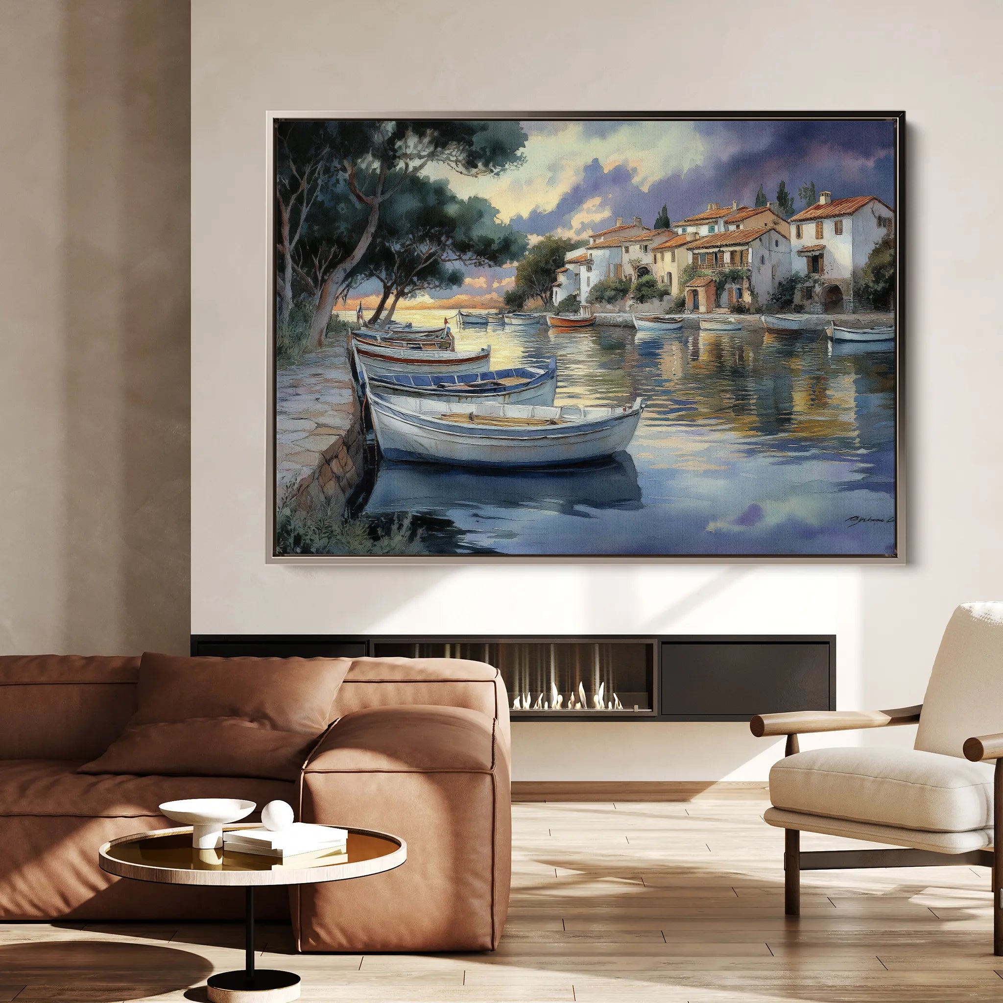 Landscape 477 Canvas Art 18" x 24" / 45 x 60 cm / Black