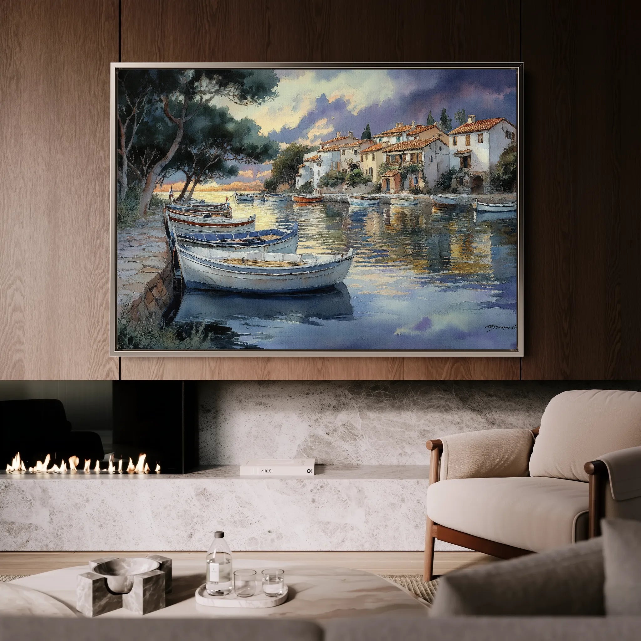 Landscape 477 Canvas Art 18" x 24" / 45 x 60 cm / Black