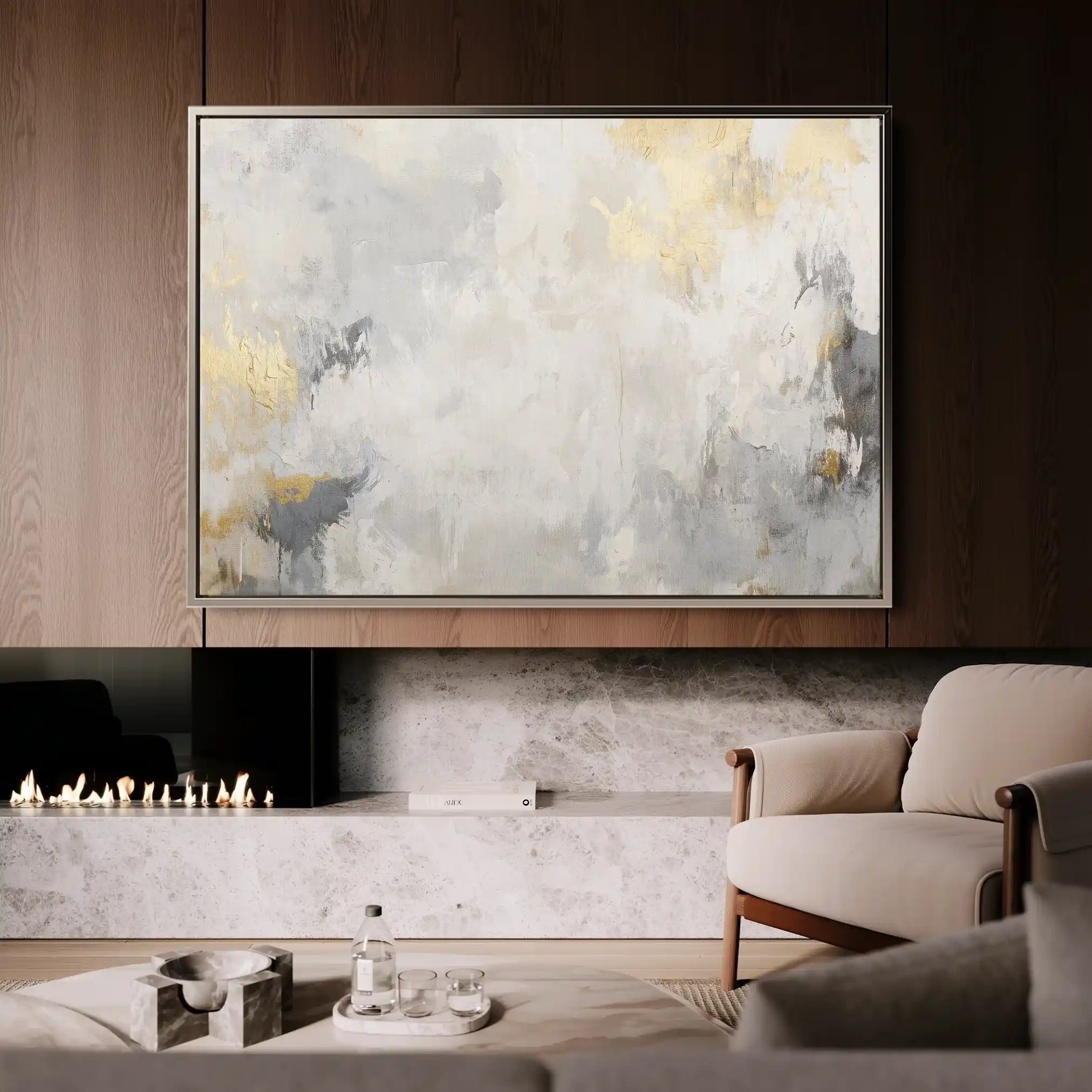 Abstract 478 Canvas Art 18" x 24" / 45 x 60 cm / Black