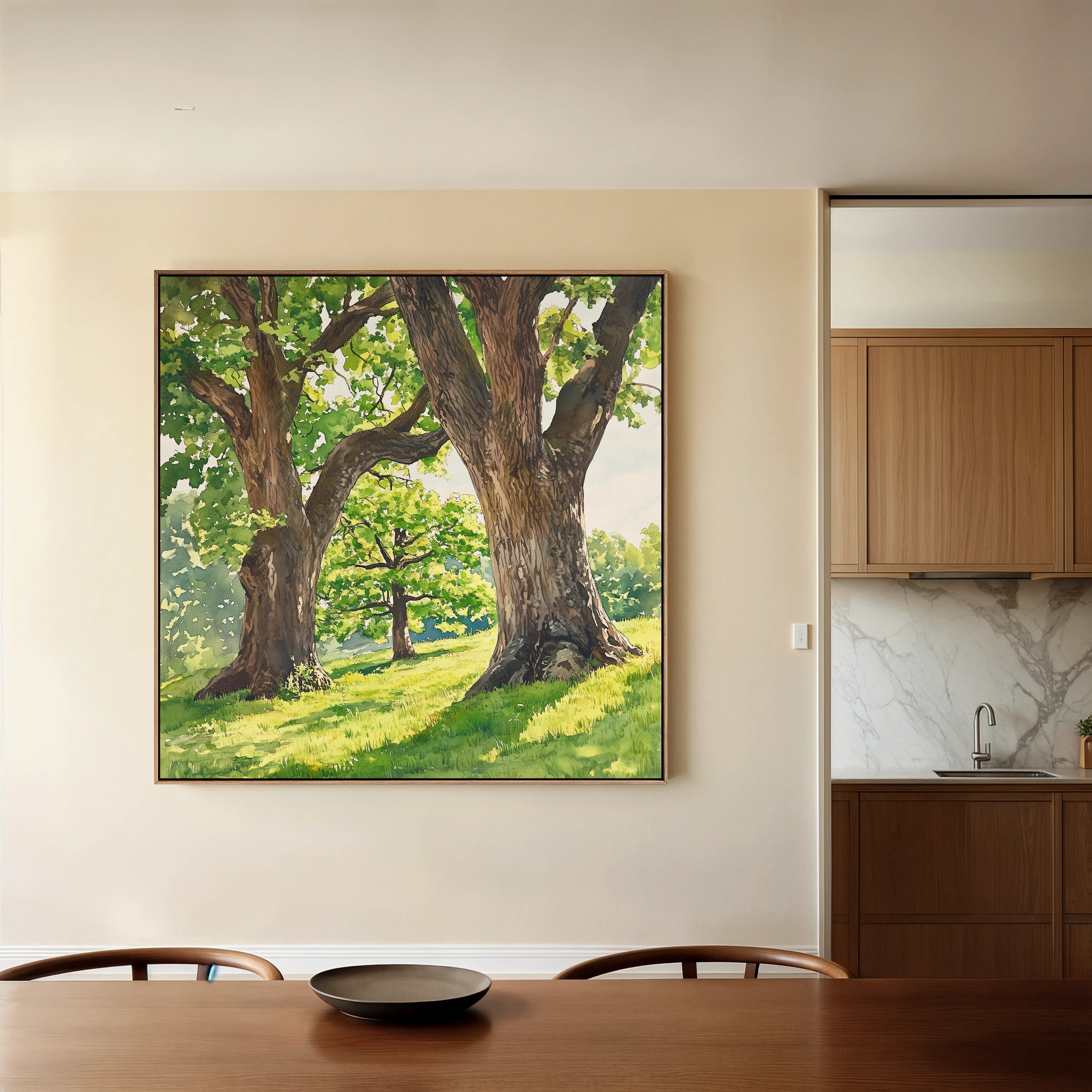 Landscape 478 Canvas Art 16" x 16" / 40 x 40 cm / Black