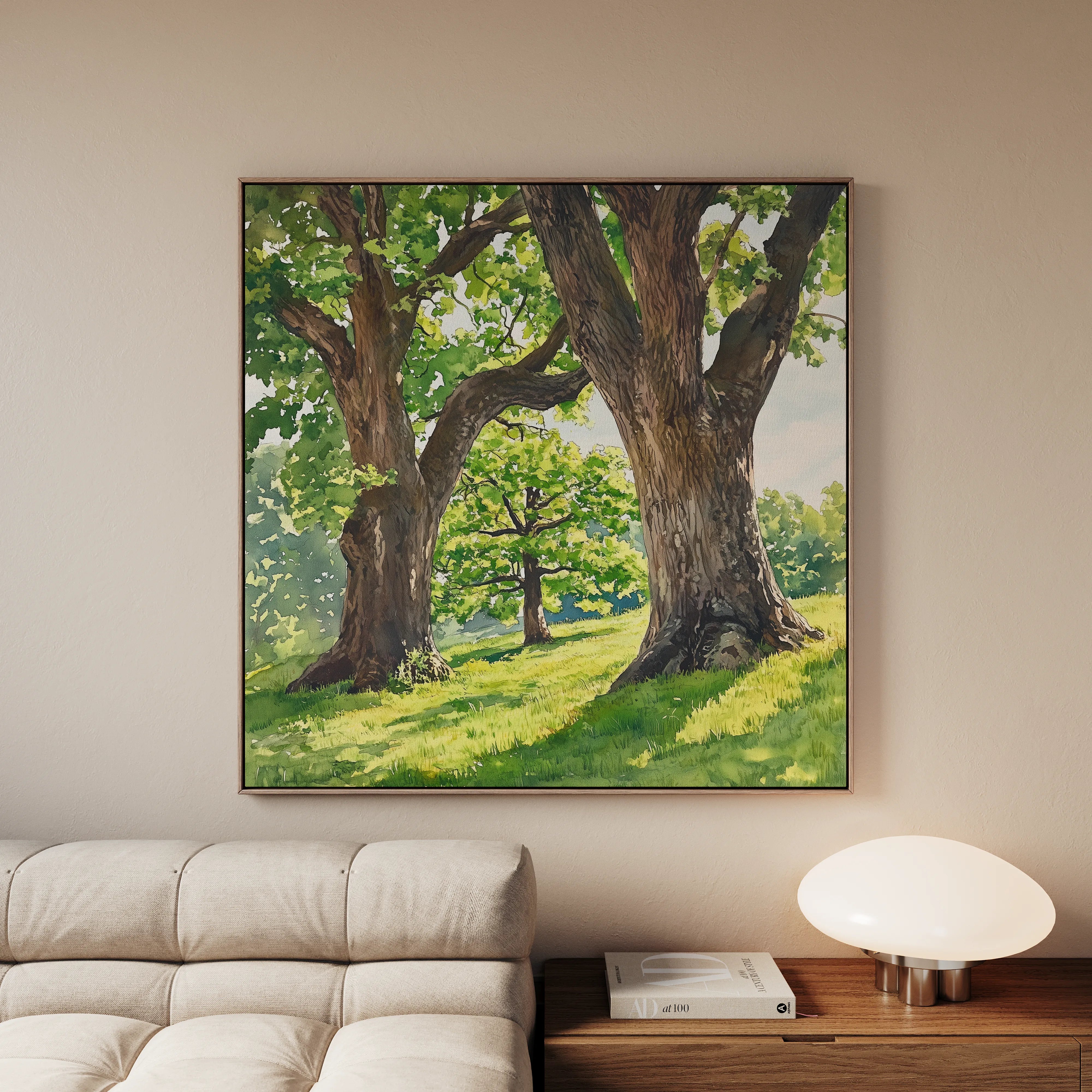 Landscape 478 Canvas Art 16" x 16" / 40 x 40 cm / Black