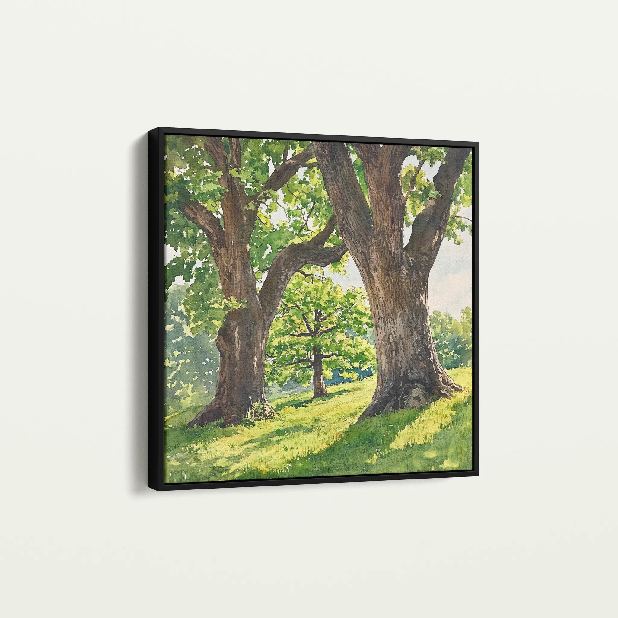 Landscape 478 Canvas Art 16" x 16" / 40 x 40 cm / Black