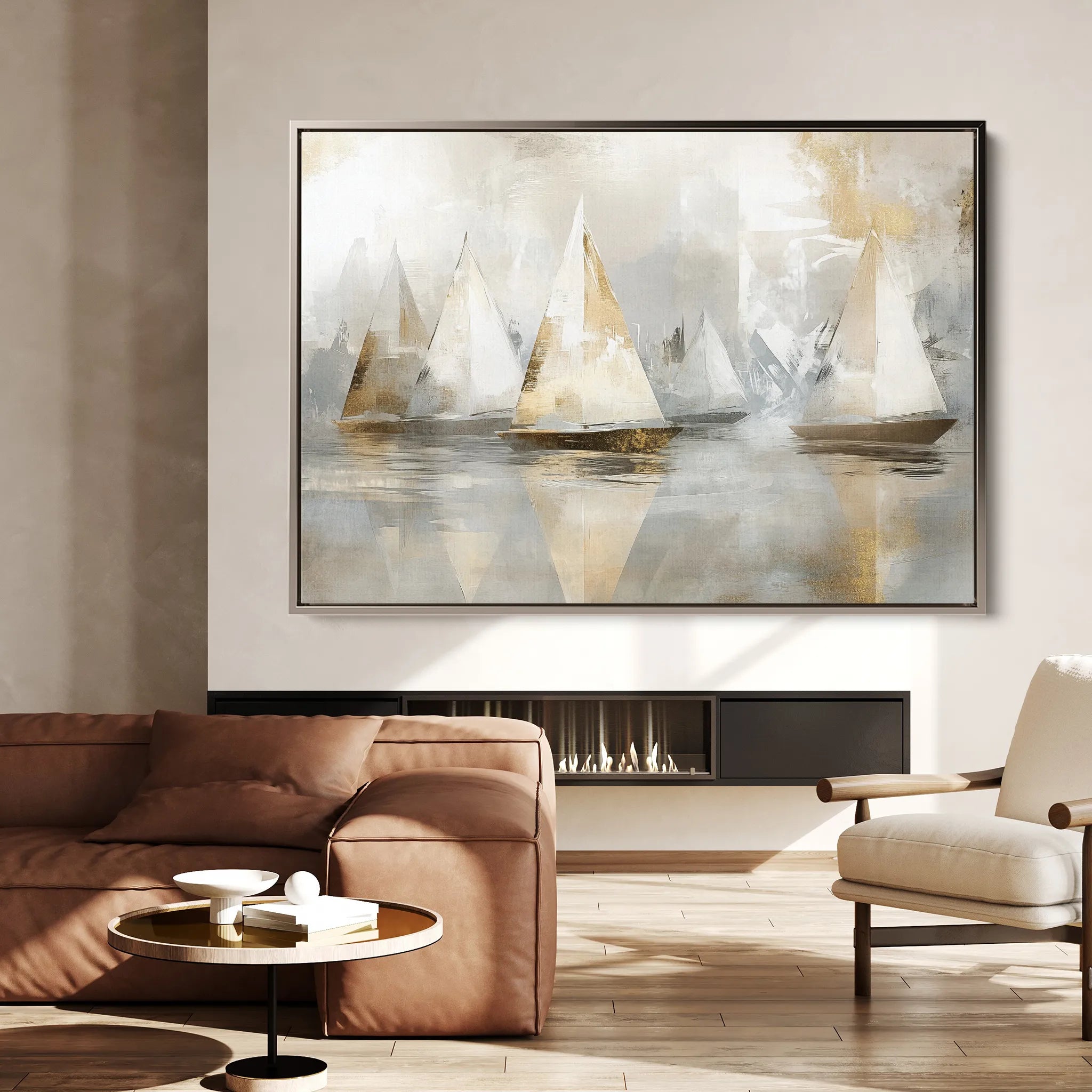 Landscape 481 Canvas Art 18" x 24" / 45 x 60 cm / Black