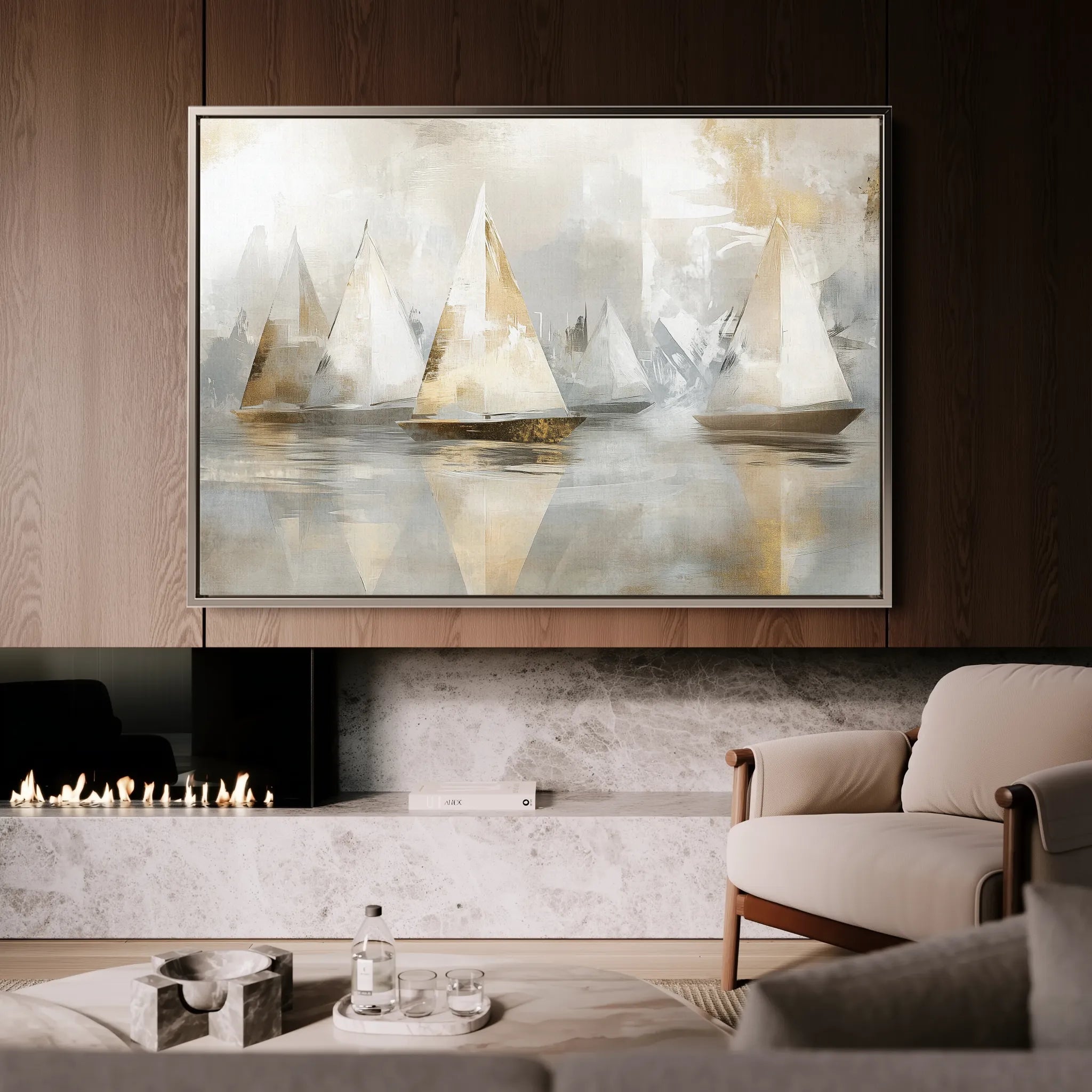 Landscape 481 Canvas Art 18" x 24" / 45 x 60 cm / Black