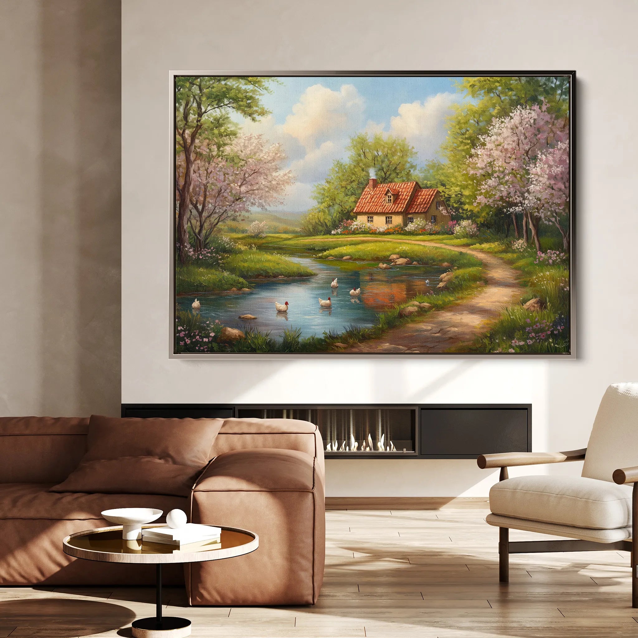 Landscape 484 Canvas Art 18" x 24" / 45 x 60 cm / Black