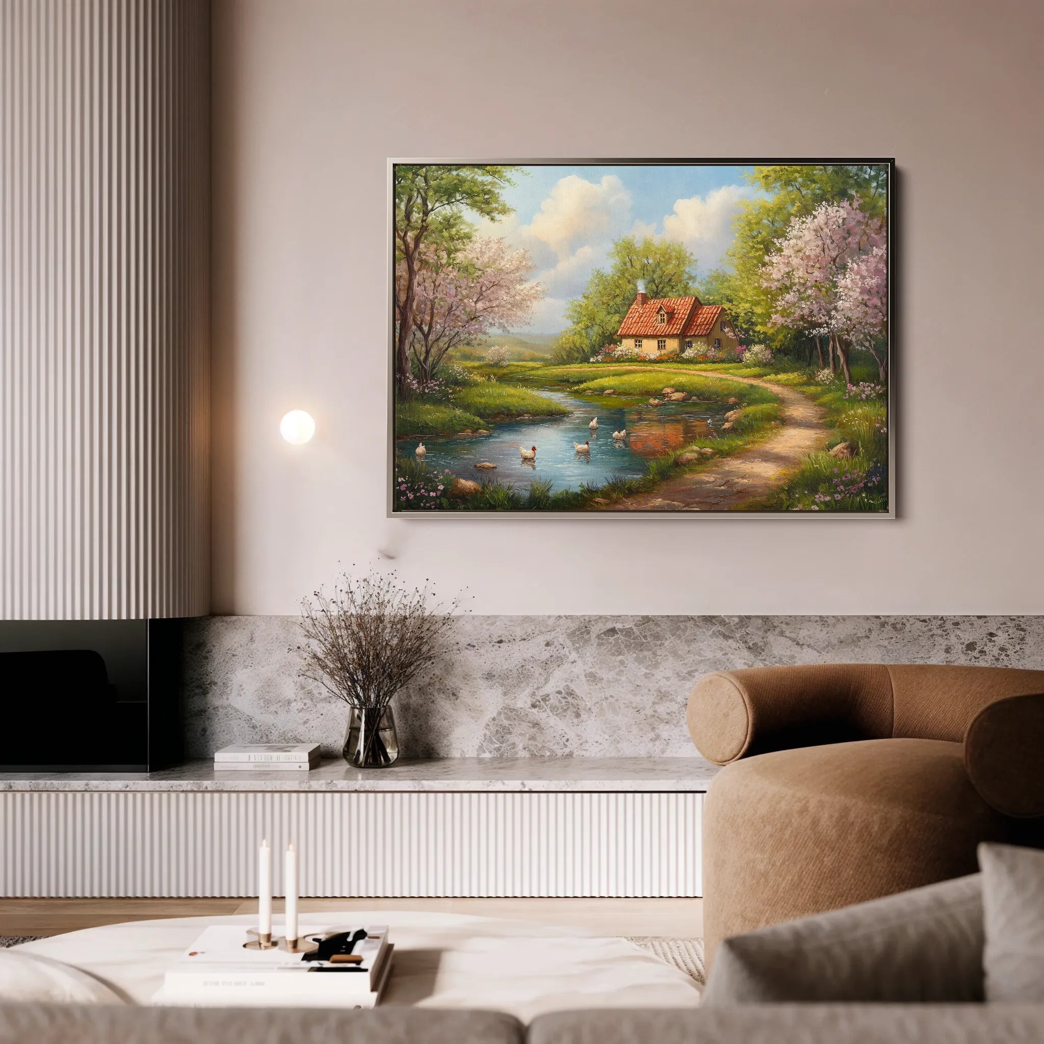 Landscape 484 Canvas Art 18" x 24" / 45 x 60 cm / Black