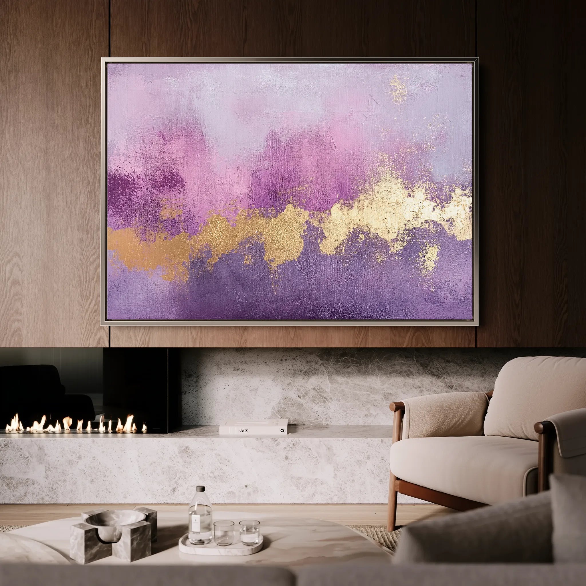 Abstract 485 Canvas Art 18" x 24" / 45 x 60 cm / Black