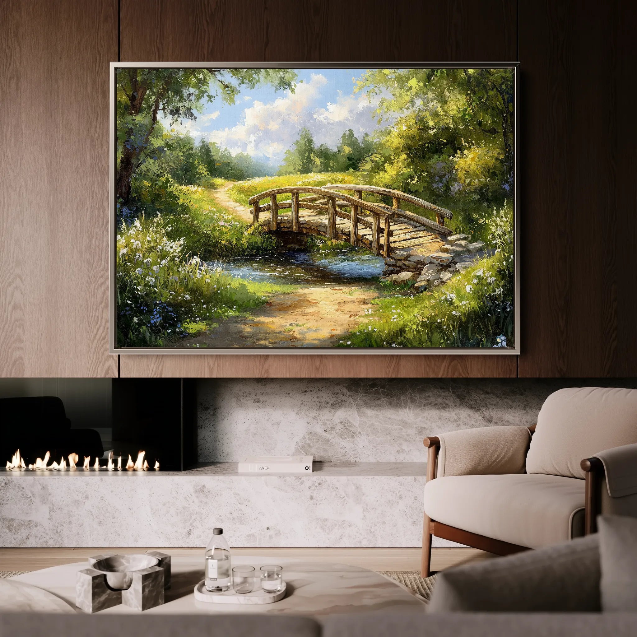 Landscape 489 Canvas Art 18" x 24" / 45 x 60 cm / Black