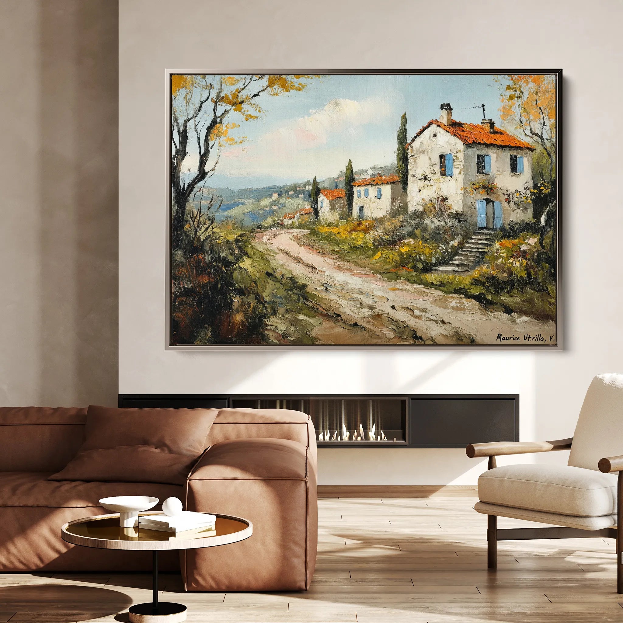 Landscape 490 Canvas Art 18" x 24" / 45 x 60 cm / Black