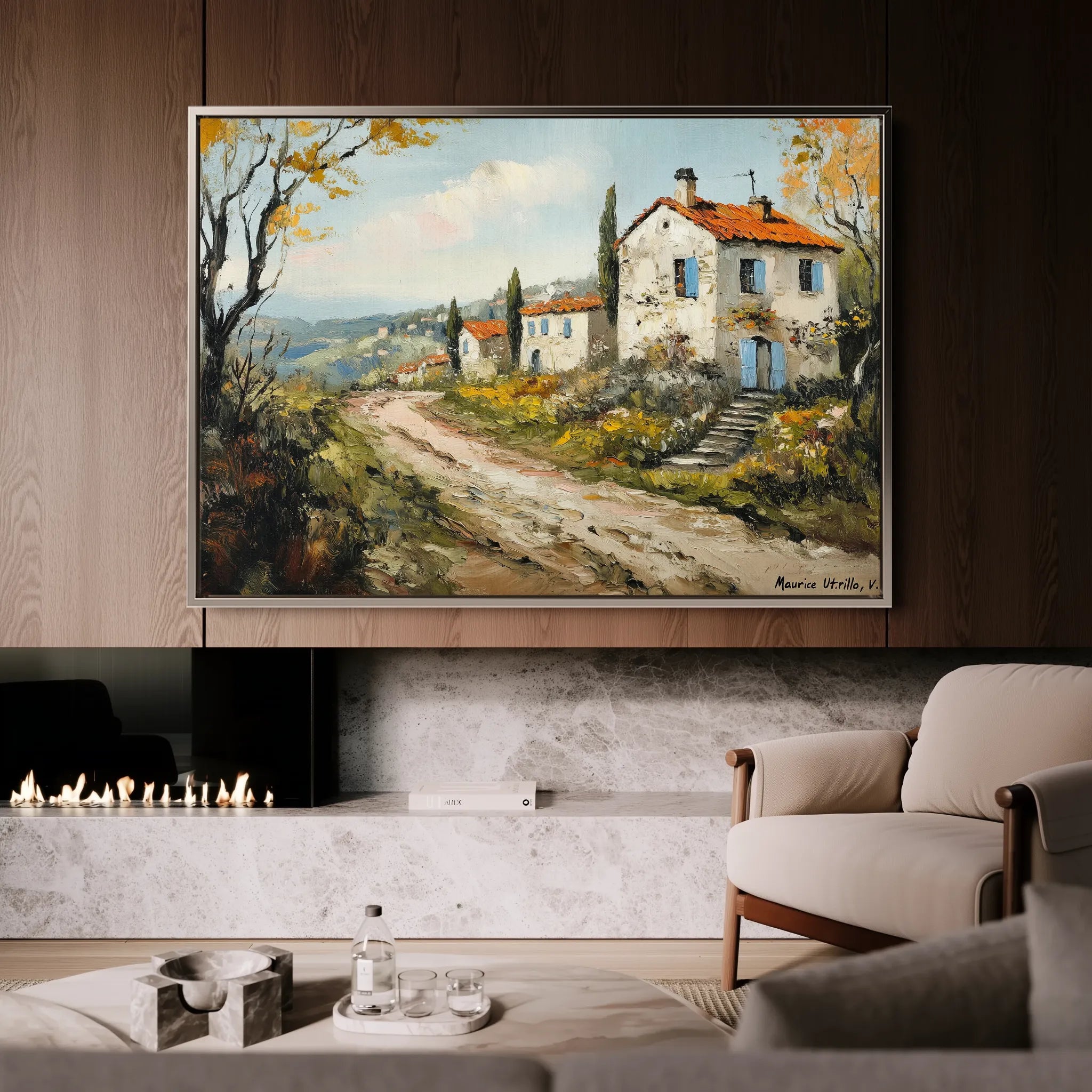 Landscape 490 Canvas Art 18" x 24" / 45 x 60 cm / Black
