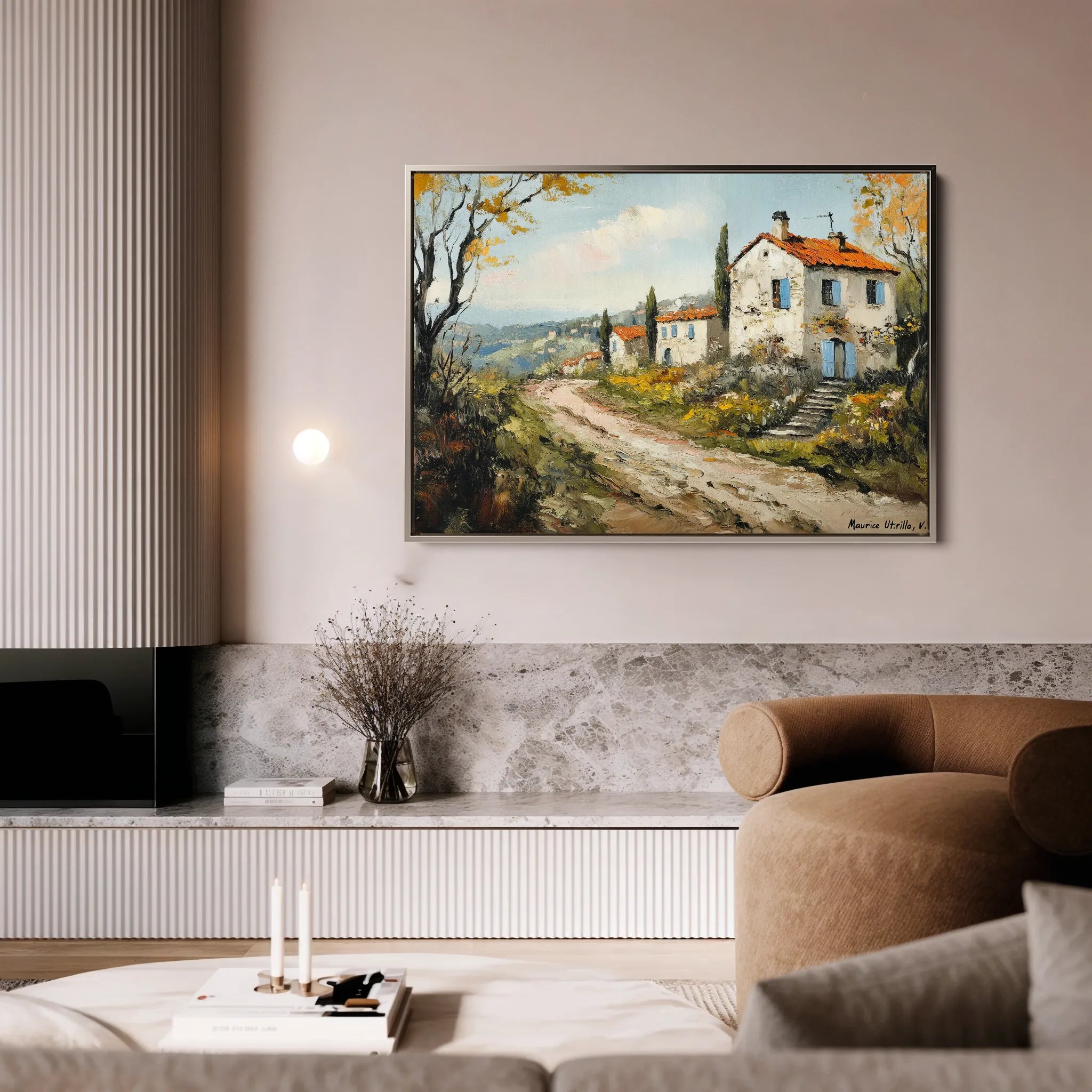 Landscape 490 Canvas Art 18" x 24" / 45 x 60 cm / Black