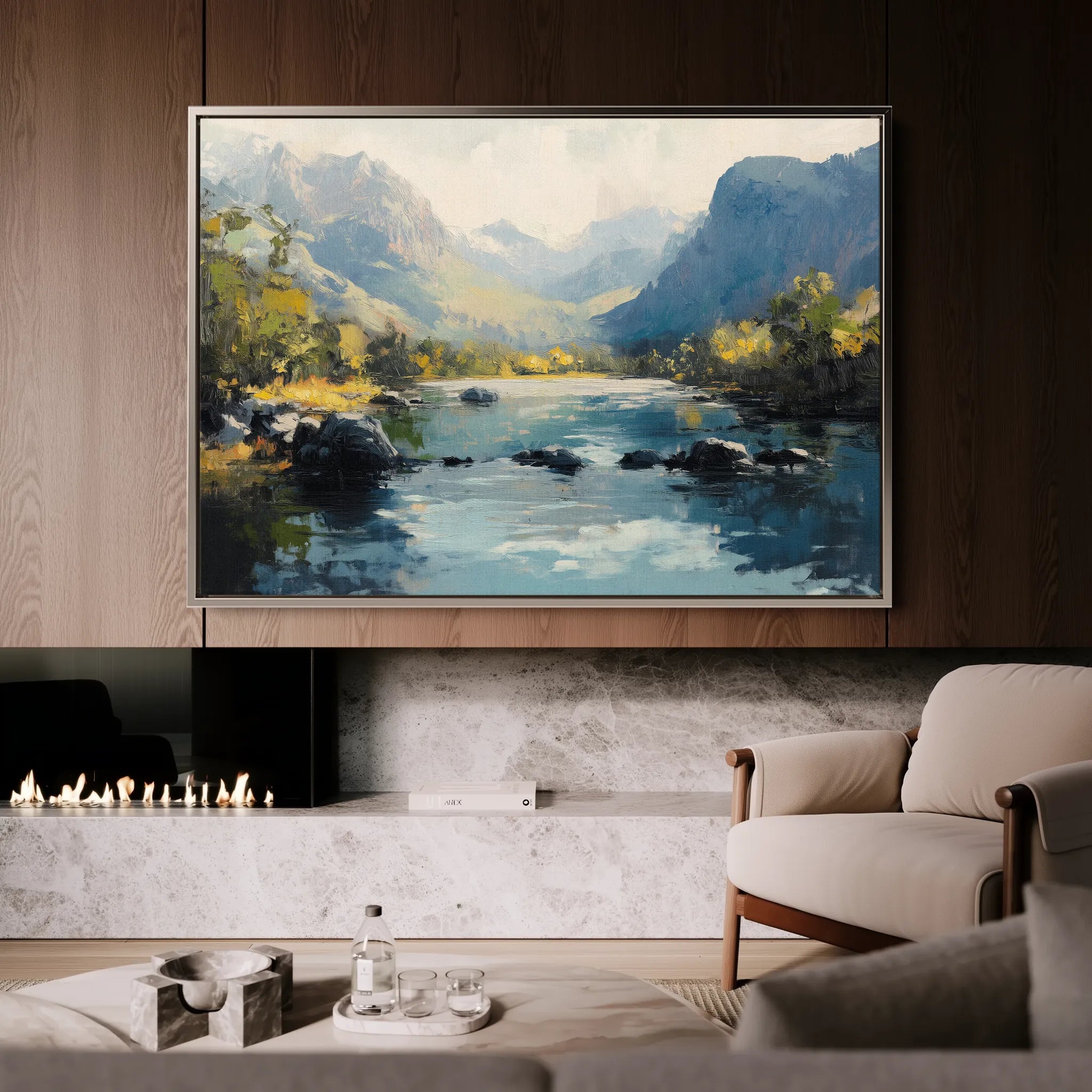 Landscape 492 Canvas Art 18" x 24" / 45 x 60 cm / Black