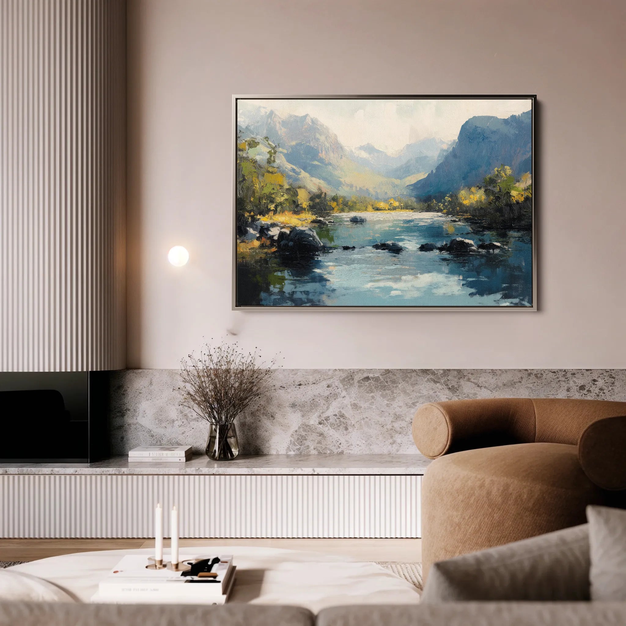 Landscape 492 Canvas Art 18" x 24" / 45 x 60 cm / Black