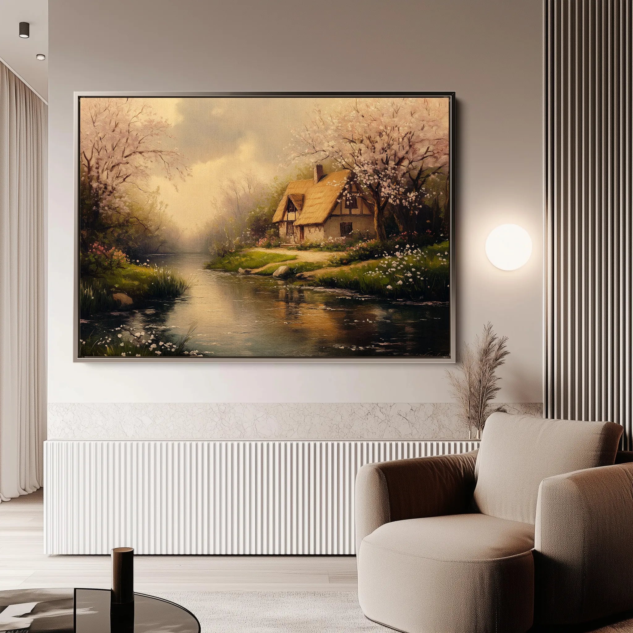 Landscape 494 Canvas Art 18" x 24" / 45 x 60 cm / Black