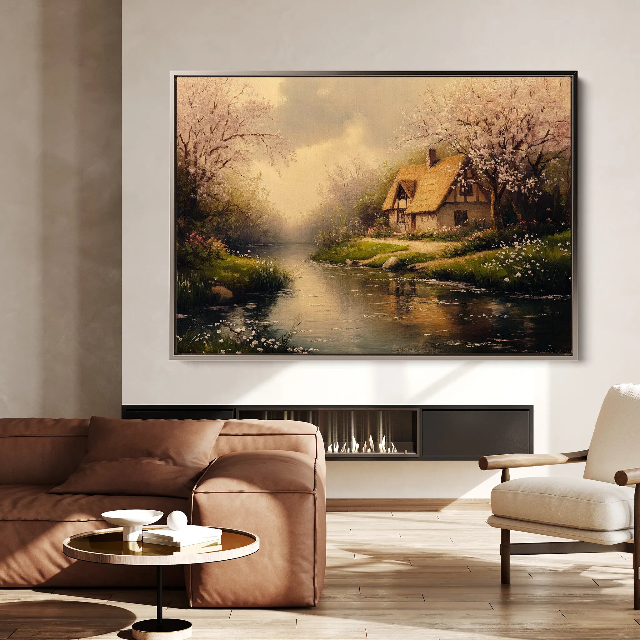 Landscape 494 Canvas Art 18" x 24" / 45 x 60 cm / Black
