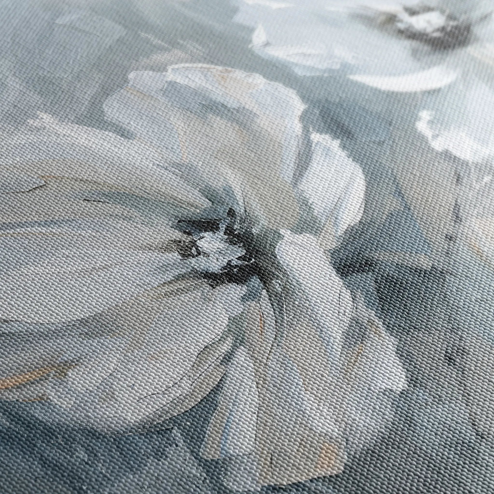 Floral 496 Canvas Art 18" x 24" / 45 x 60 cm / Black