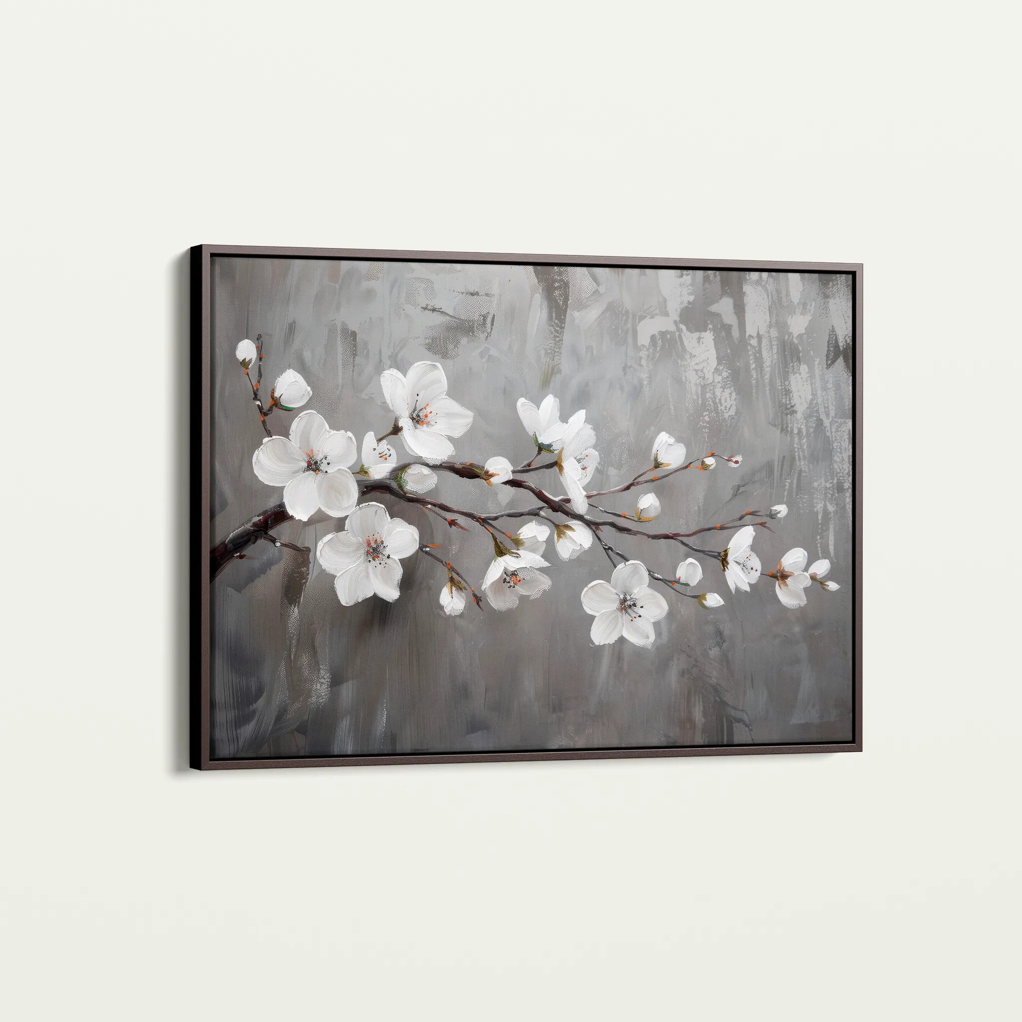 Floral 497 Canvas Art 18" x 24" / 45 x 60 cm / Black