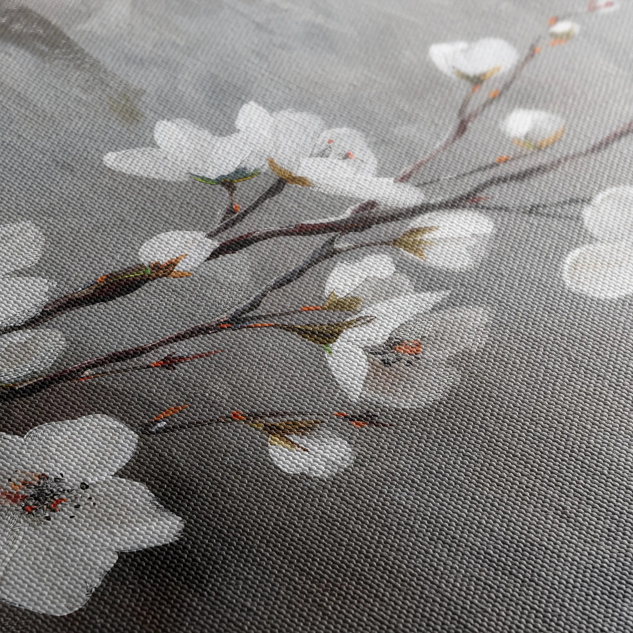 Floral 497 Canvas Art 18" x 24" / 45 x 60 cm / Black