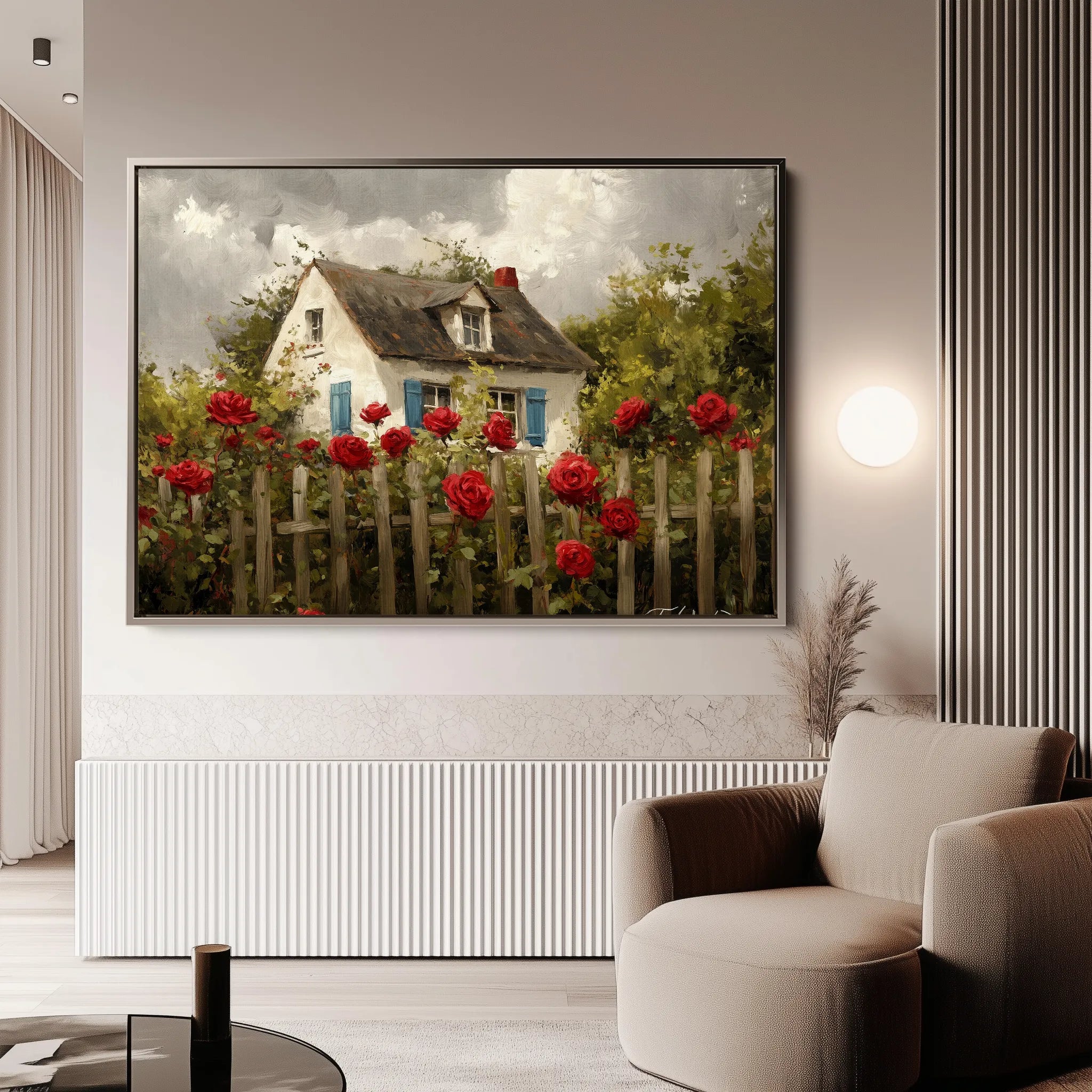 Landscape 497 Canvas Art 18" x 24" / 45 x 60 cm / Black