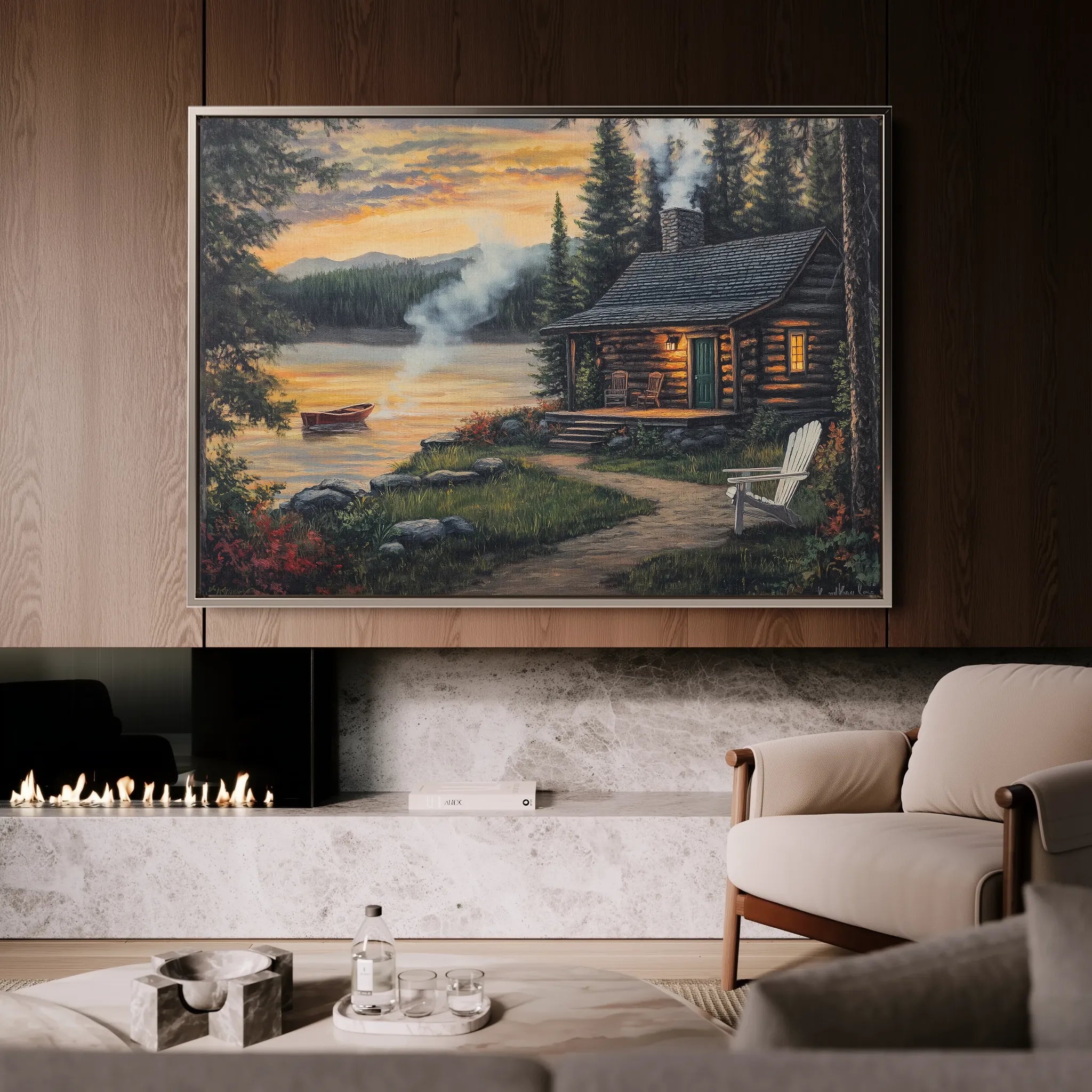 Landscape 498 Canvas Art 18" x 24" / 45 x 60 cm / Black