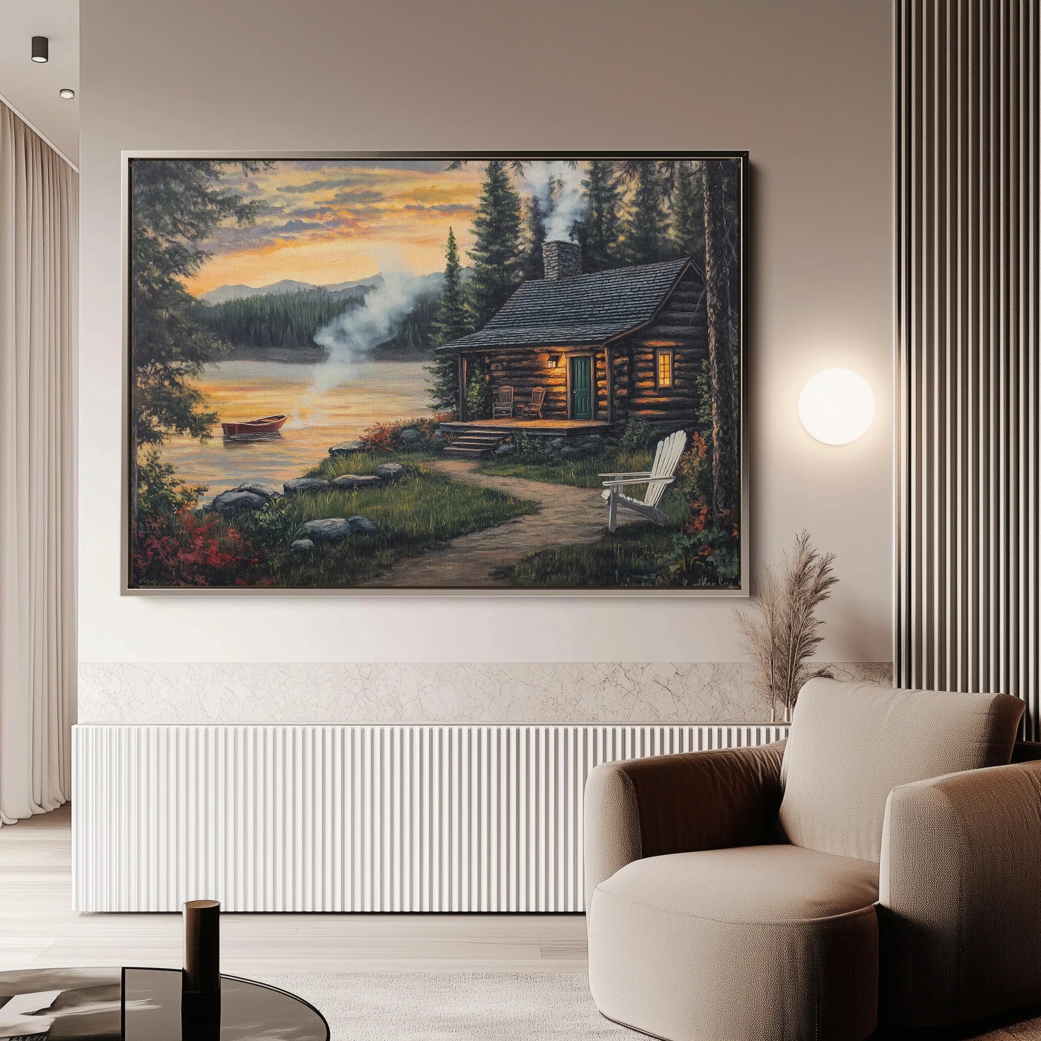Landscape 498 Canvas Art 18" x 24" / 45 x 60 cm / Black