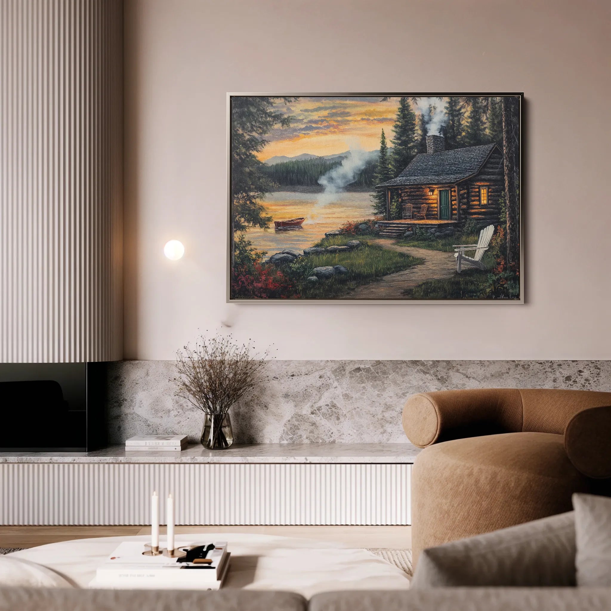 Landscape 498 Canvas Art 18" x 24" / 45 x 60 cm / Black