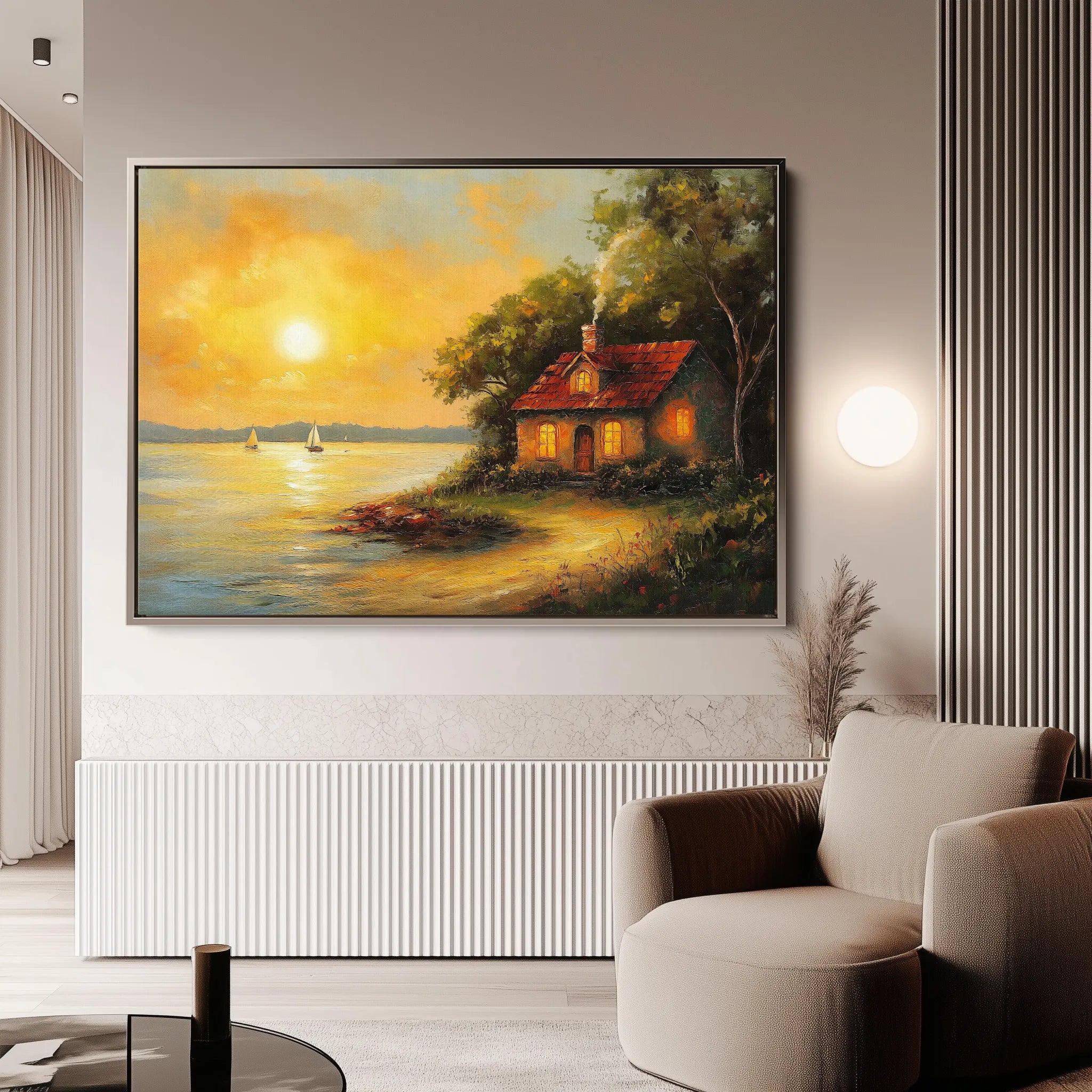 Landscape 500 Canvas Art 18" x 24" / 45 x 60 cm / Black