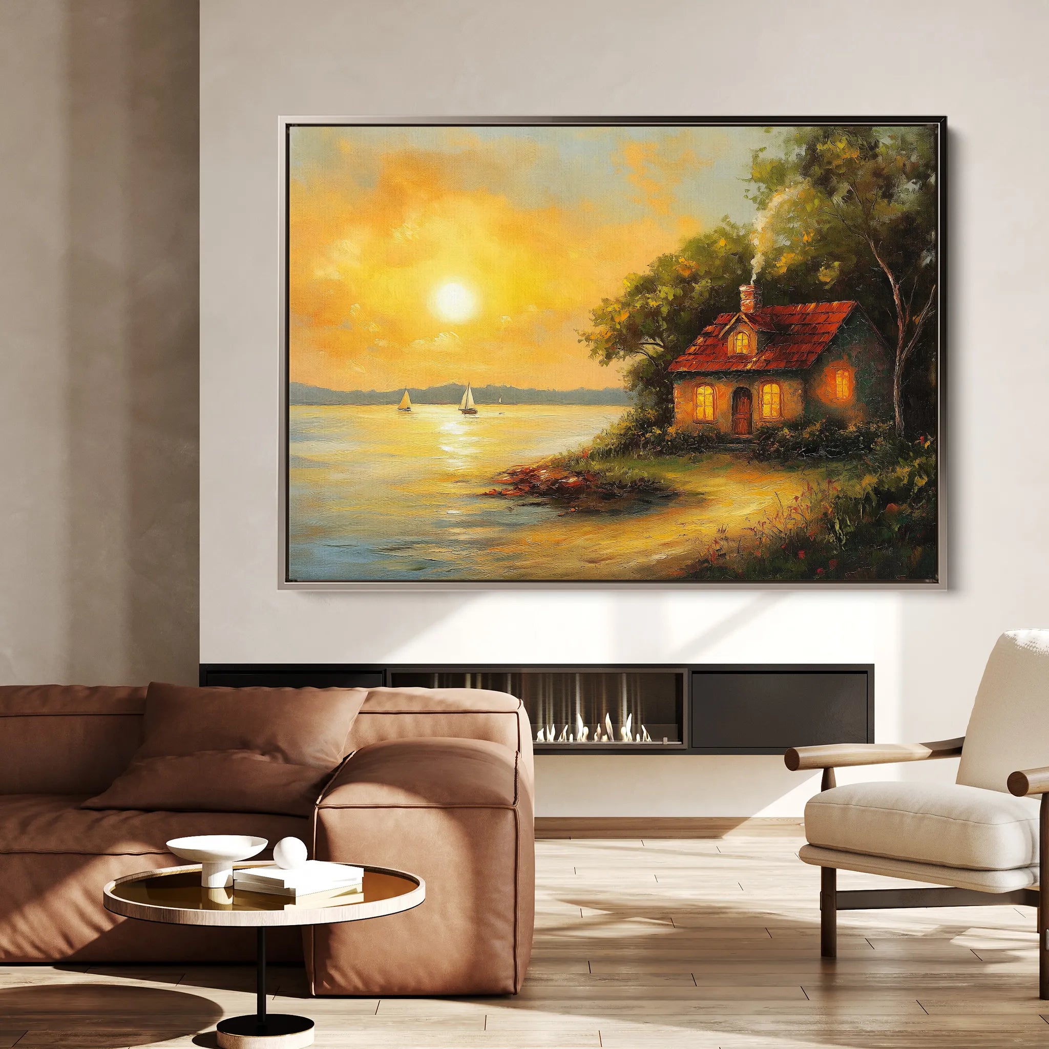 Landscape 500 Canvas Art 18" x 24" / 45 x 60 cm / Black