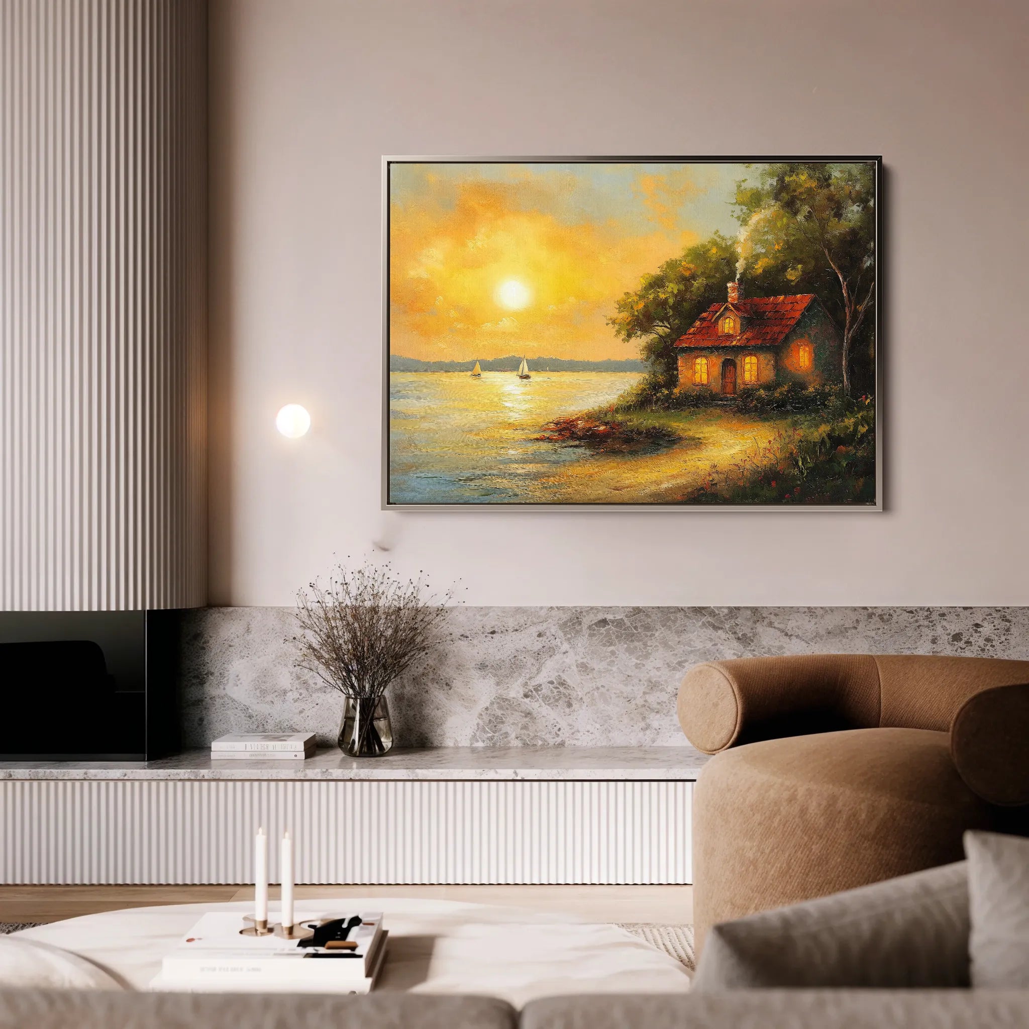 Landscape 500 Canvas Art 18" x 24" / 45 x 60 cm / Black