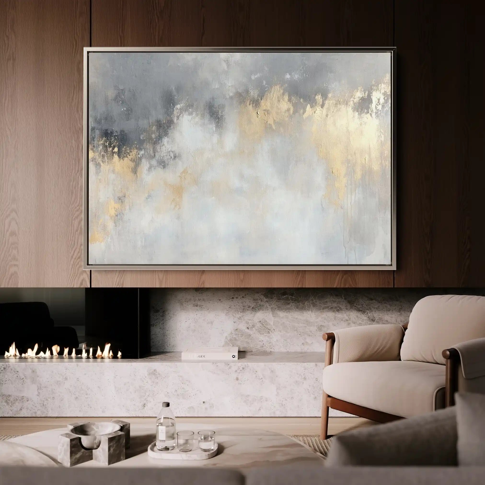 Abstract 503 Canvas Art 18" x 24" / 45 x 60 cm / Black