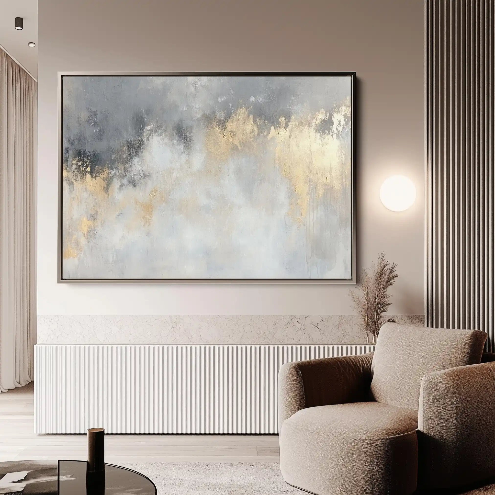 Abstract 503 Canvas Art 18" x 24" / 45 x 60 cm / Black