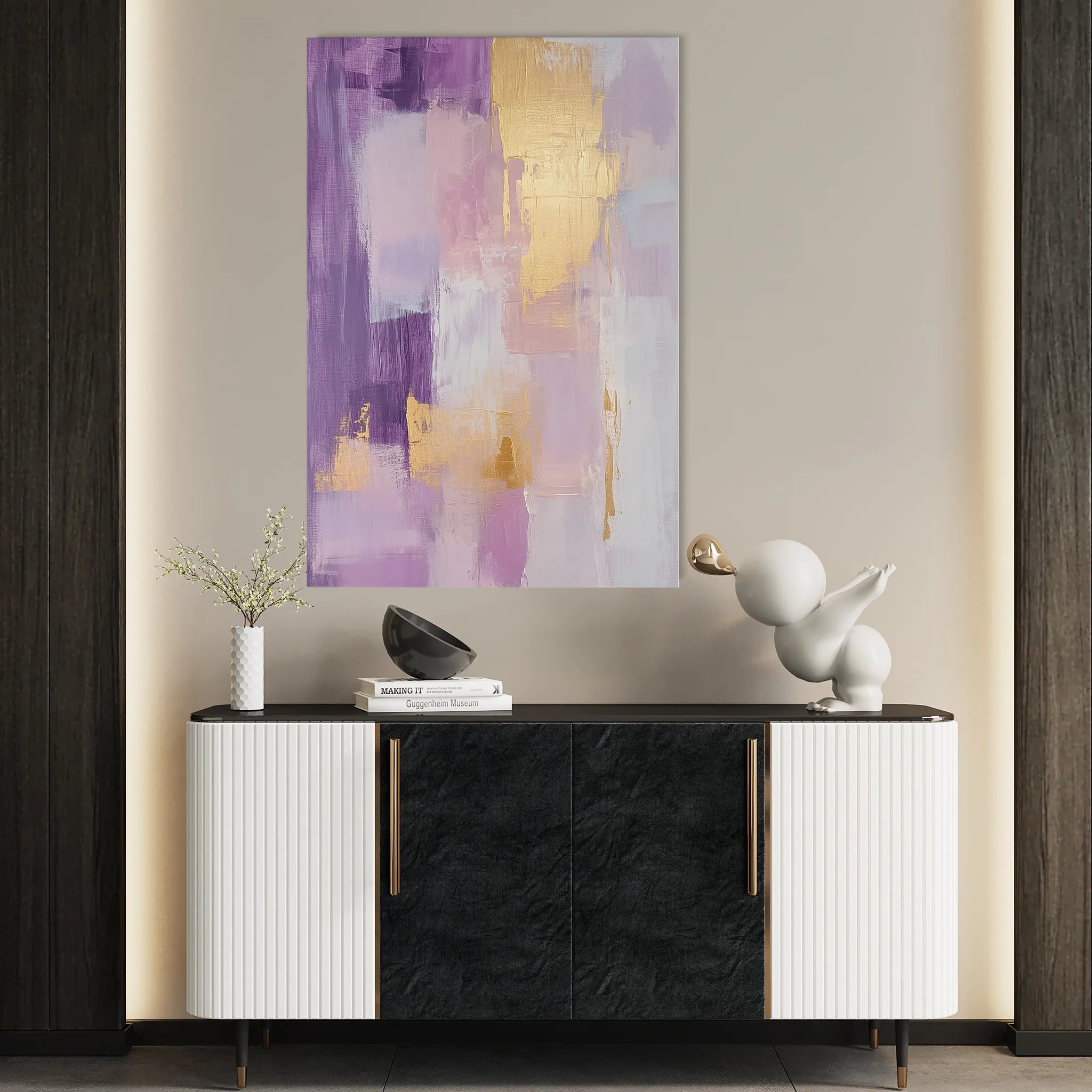 Abstract 506 Canvas Art 18" x 24" / 45 x 60 cm / Black