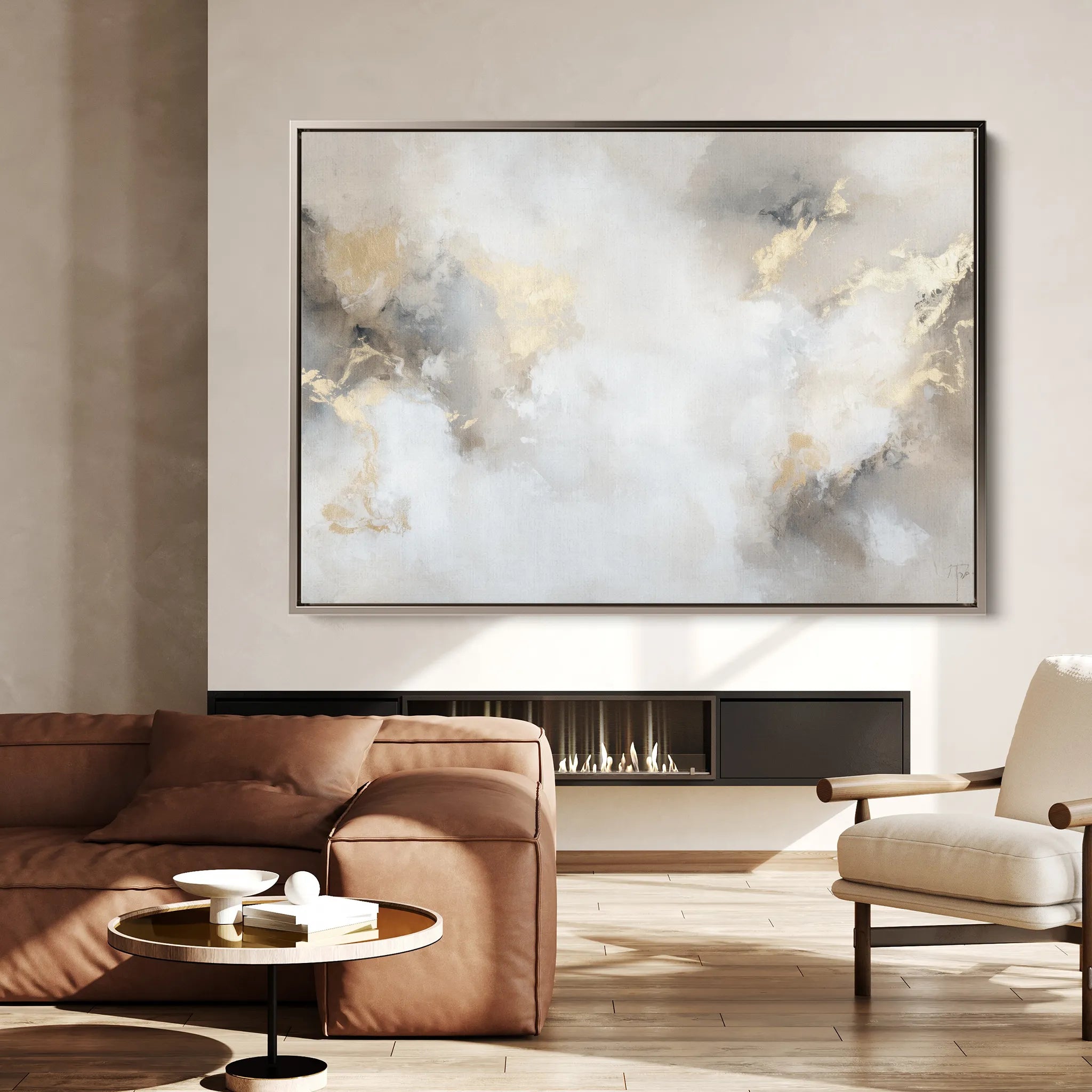 Abstract 519 Canvas Art 18" x 24" / 45 x 60 cm / Black